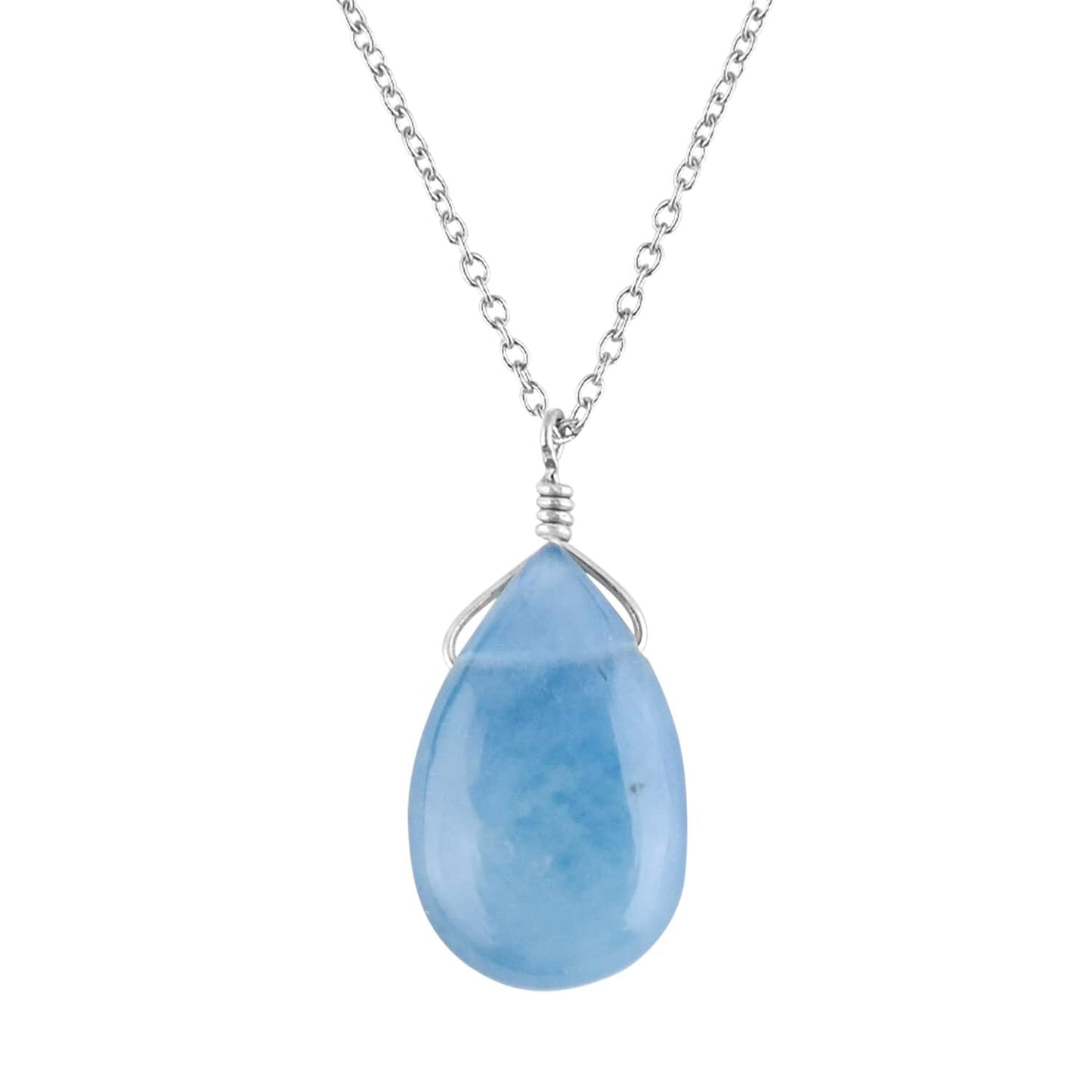 Luxurious Natural Blue Sapphire Gemstone Necklace - Chakra Healing Crystals, 925 Sterling Silver Handmade Statement Jewelry, Valentine Gift for Women, 18 inch by Odrillion Gems