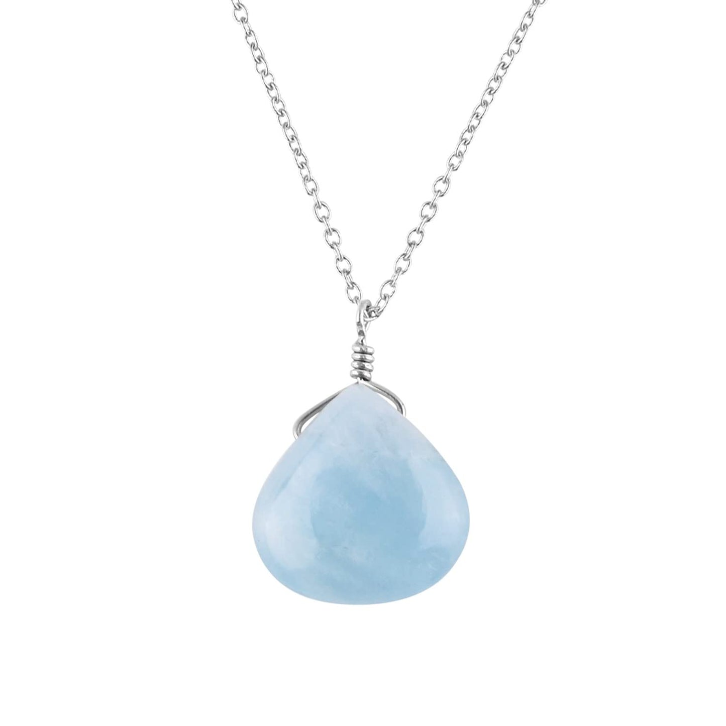 Luxurious Natural Blue Sapphire Gemstone Necklace - Chakra Healing Crystals, 925 Sterling Silver Handmade Statement Jewelry, Valentine Gift for Women, 18 inch by Odrillion Gems