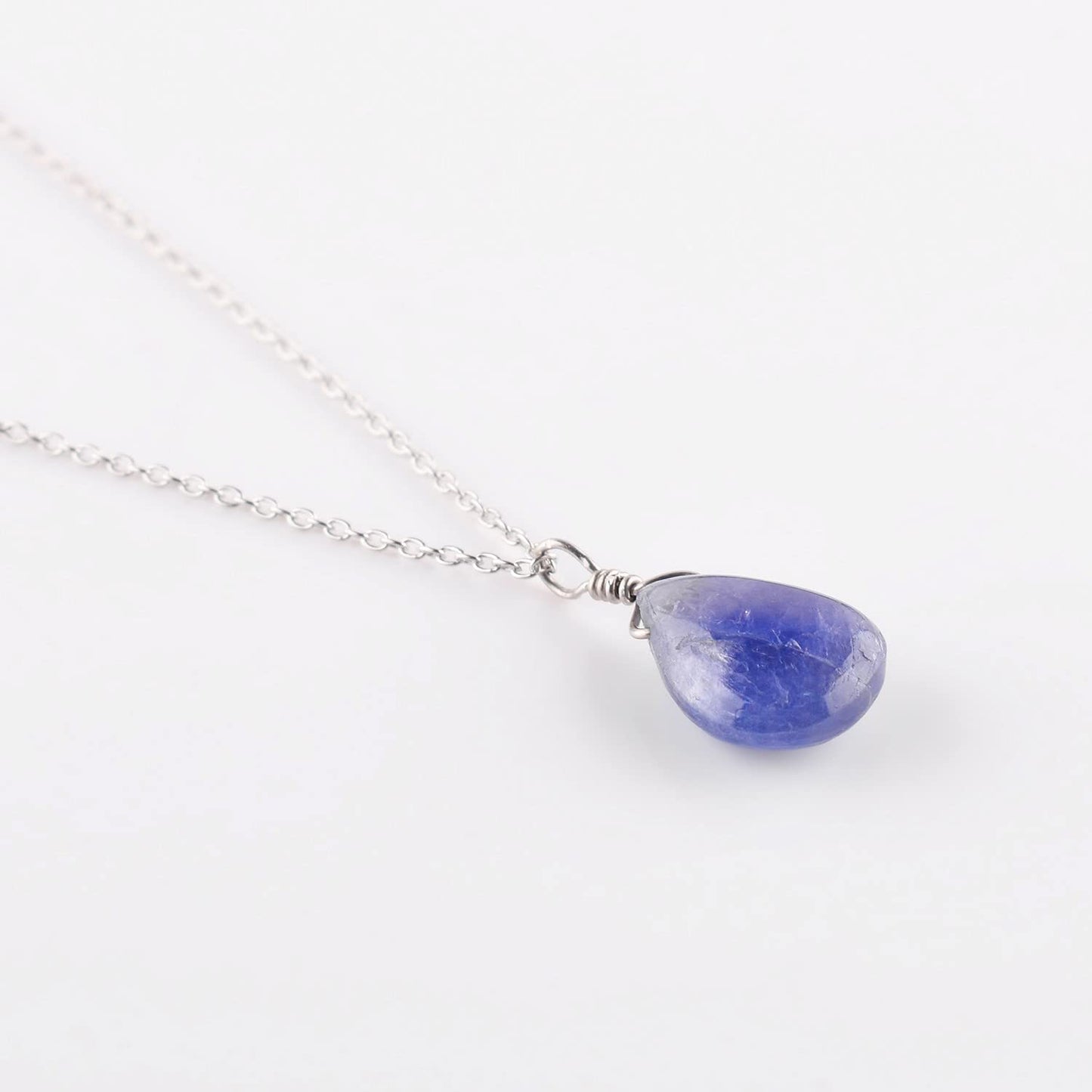 Luxurious Natural Blue Sapphire Gemstone Necklace - Chakra Healing Crystals, 925 Sterling Silver Handmade Statement Jewelry, Valentine Gift for Women, 18 inch by Odrillion Gems
