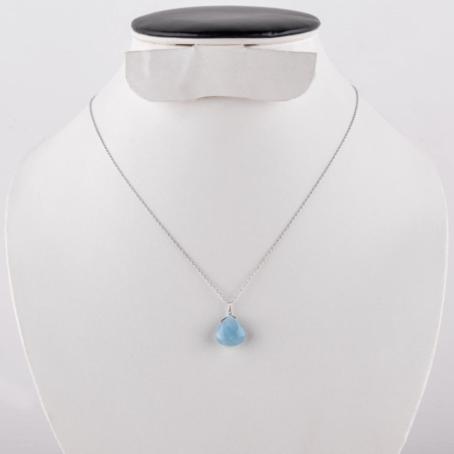 Luxurious Natural Blue Sapphire Gemstone Necklace - Chakra Healing Crystals, 925 Sterling Silver Handmade Statement Jewelry, Valentine Gift for Women, 18 inch by Odrillion Gems