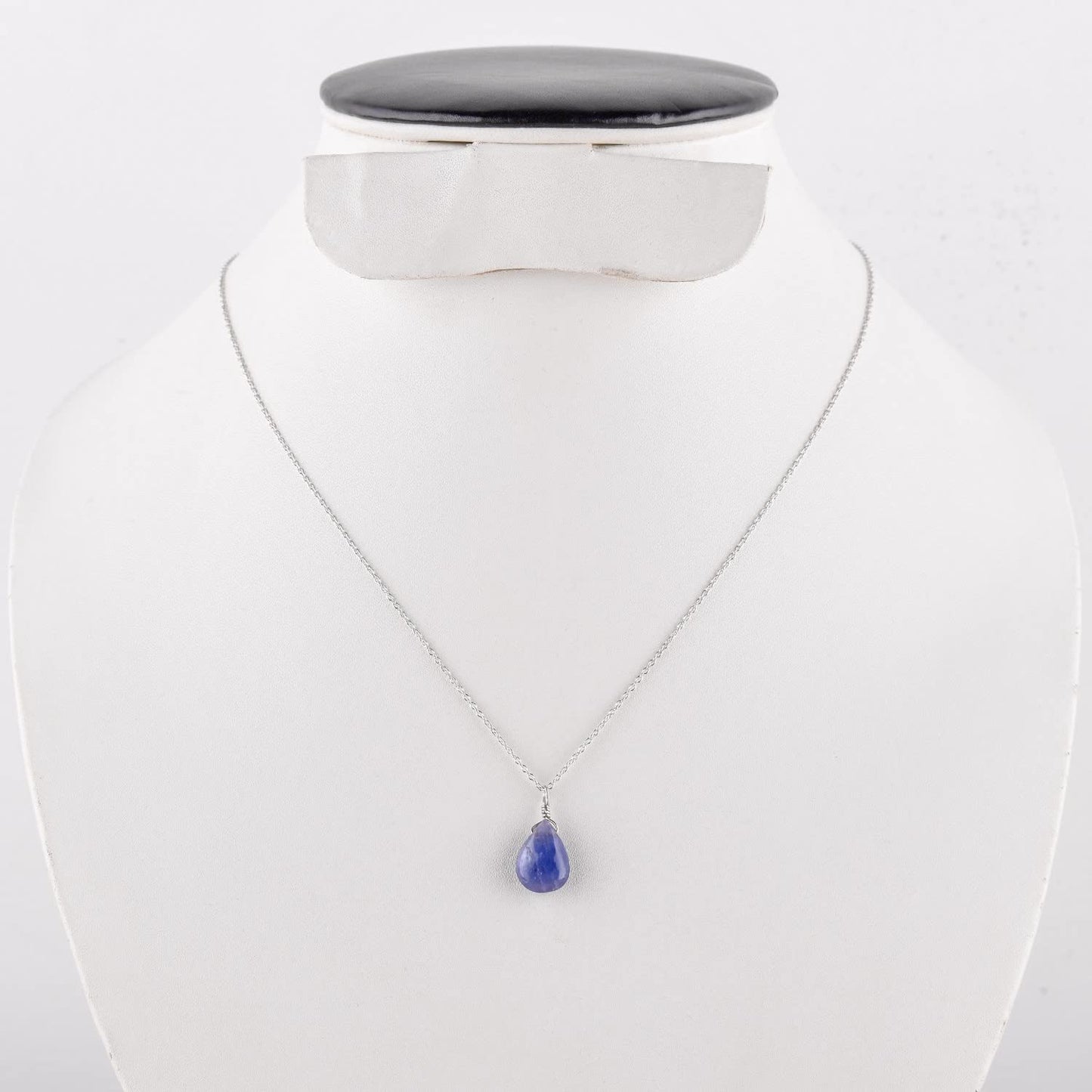 Luxurious Natural Blue Sapphire Gemstone Necklace - Chakra Healing Crystals, 925 Sterling Silver Handmade Statement Jewelry, Valentine Gift for Women, 18 inch by Odrillion Gems