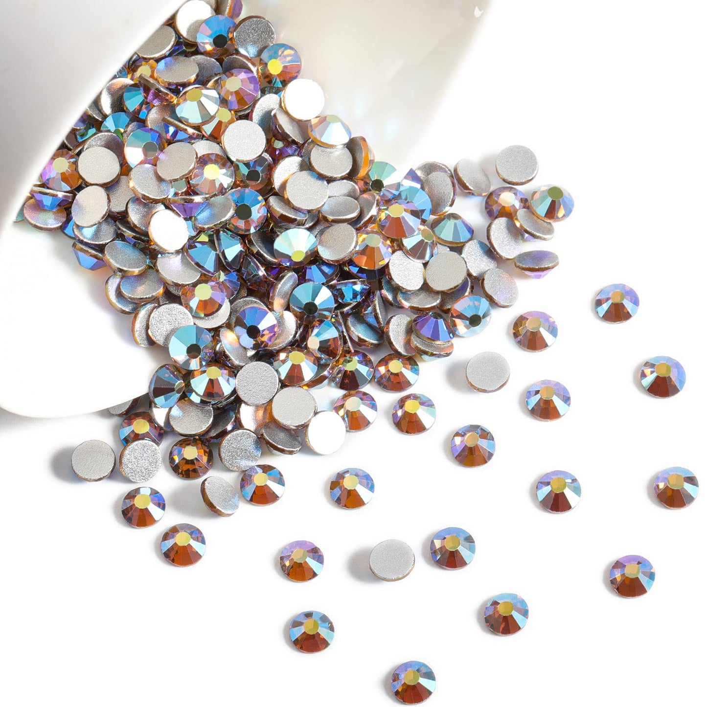 Beadsland 1440 Piece Flat Back Crystal Rhinestones Round Gems, Sapphire(SS10(2.7-2.8mm))