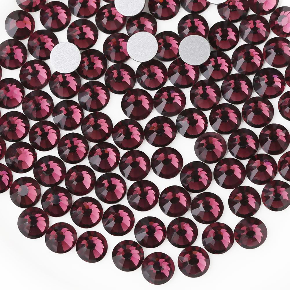 Beadsland 1440 Piece Flat Back Crystal Rhinestones Round Gems, Sapphire(SS10(2.7-2.8mm))