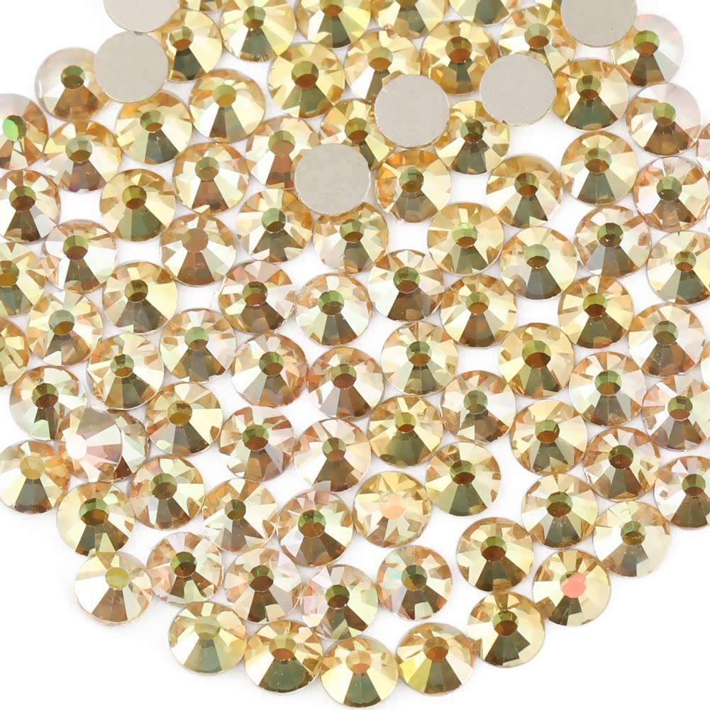 Beadsland 1440 Piece Flat Back Crystal Rhinestones Round Gems, Sapphire(SS10(2.7-2.8mm))