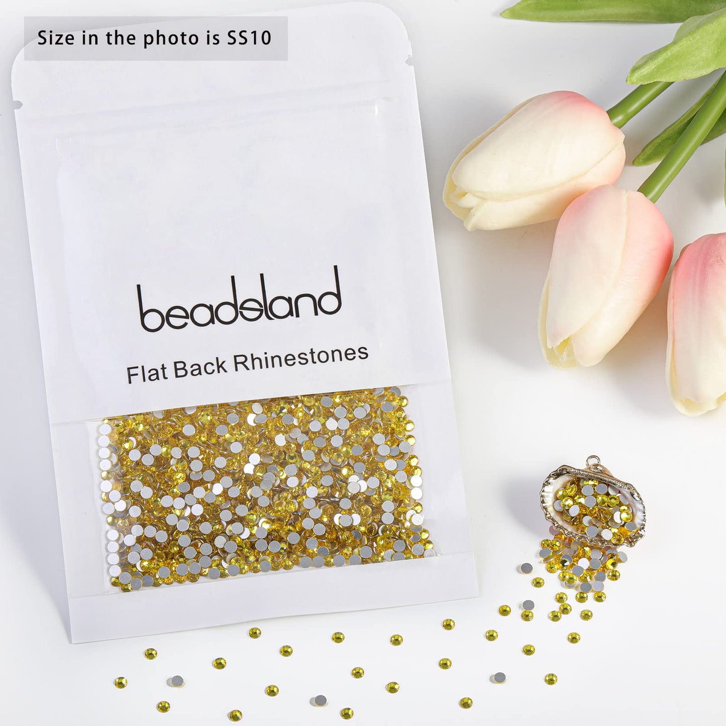 Beadsland 1440 Piece Flat Back Crystal Rhinestones Round Gems, Sapphire(SS10(2.7-2.8mm))