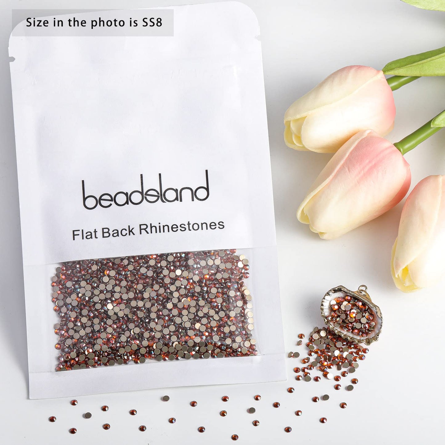 Beadsland 1440 Piece Flat Back Crystal Rhinestones Round Gems, Sapphire(SS10(2.7-2.8mm))