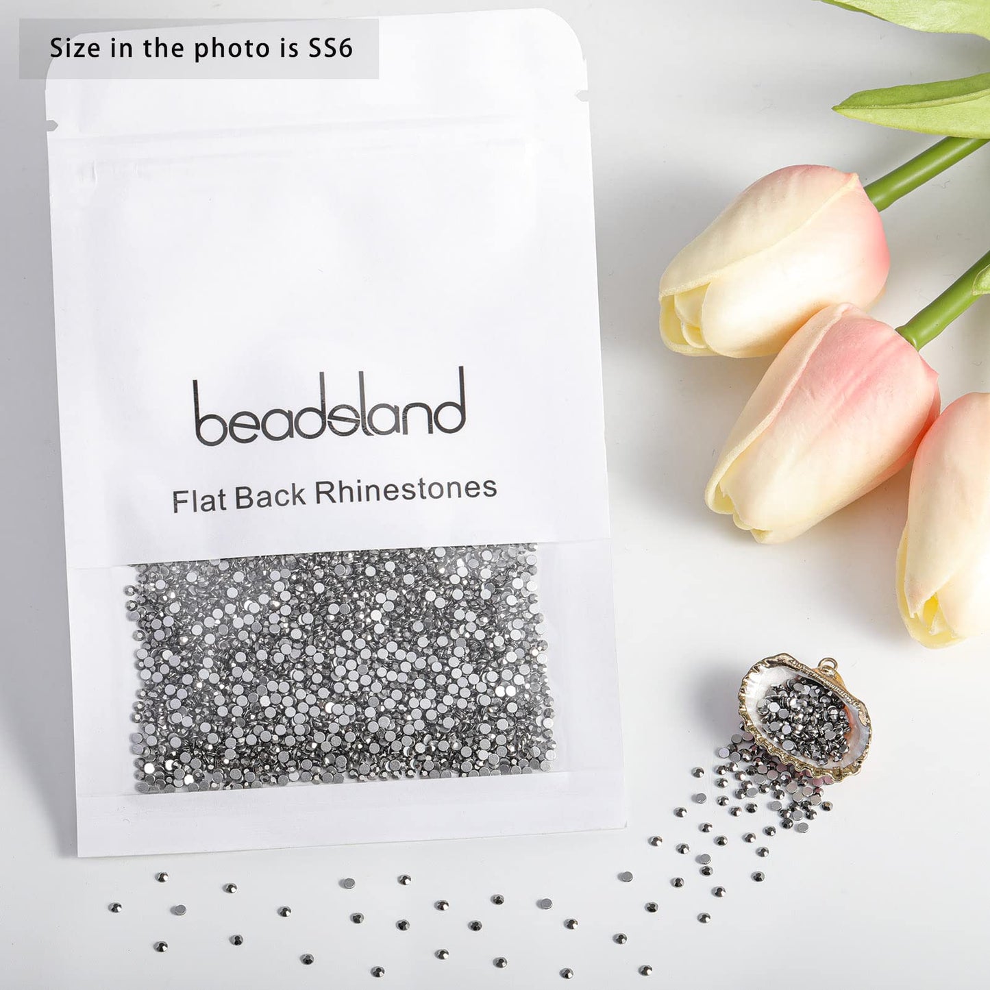 Beadsland 1440 Piece Flat Back Crystal Rhinestones Round Gems, Sapphire(SS10(2.7-2.8mm))