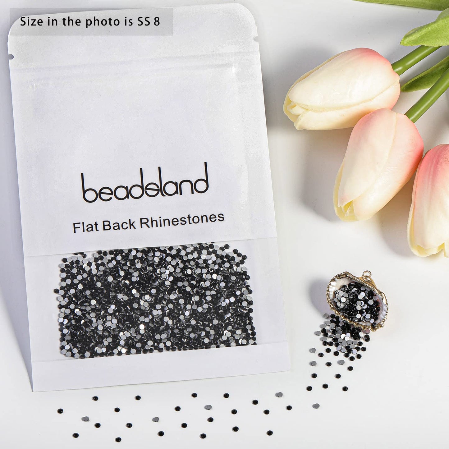 Beadsland 1440 Piece Flat Back Crystal Rhinestones Round Gems, Sapphire(SS10(2.7-2.8mm))
