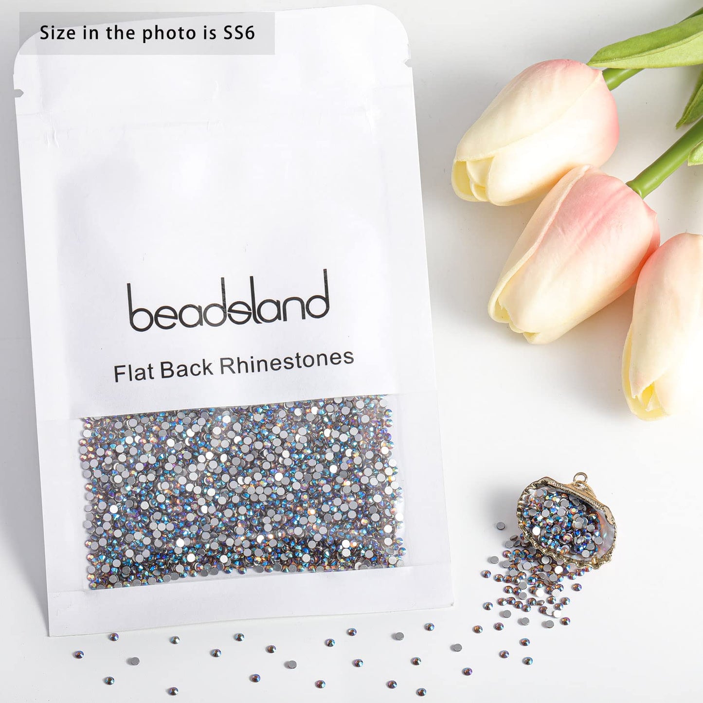 Beadsland 1440 Piece Flat Back Crystal Rhinestones Round Gems, Sapphire(SS10(2.7-2.8mm))