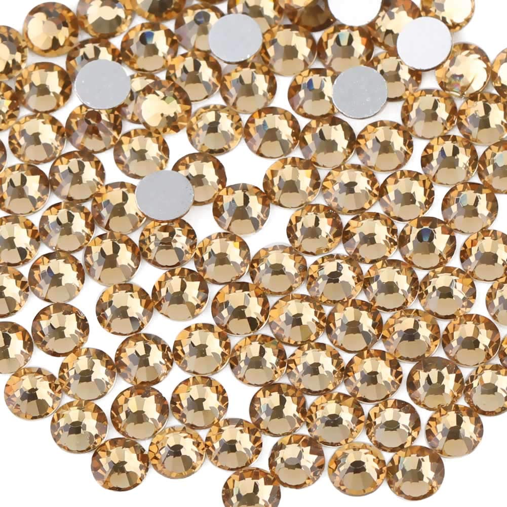 Beadsland 1440 Piece Flat Back Crystal Rhinestones Round Gems, Sapphire(SS10(2.7-2.8mm))