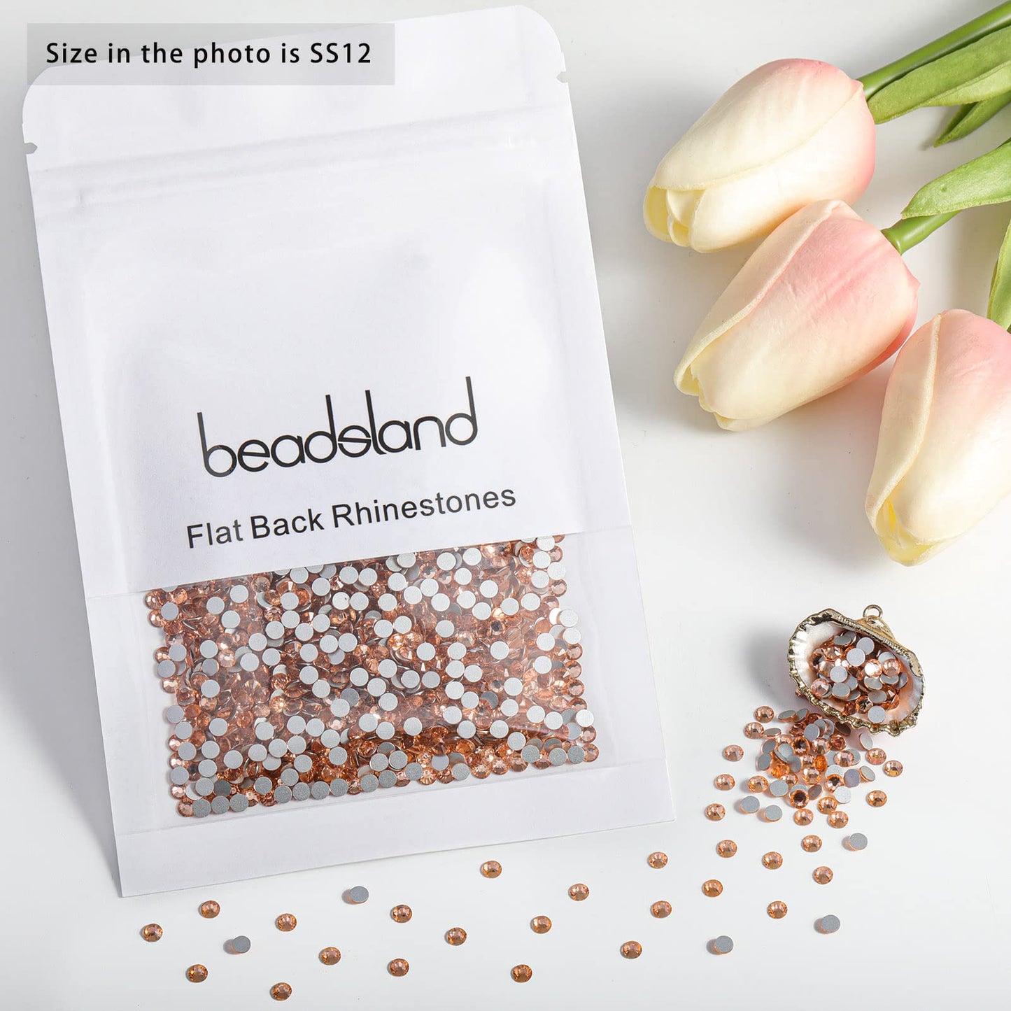 Beadsland 1440 Piece Flat Back Crystal Rhinestones Round Gems, Sapphire(SS10(2.7-2.8mm))