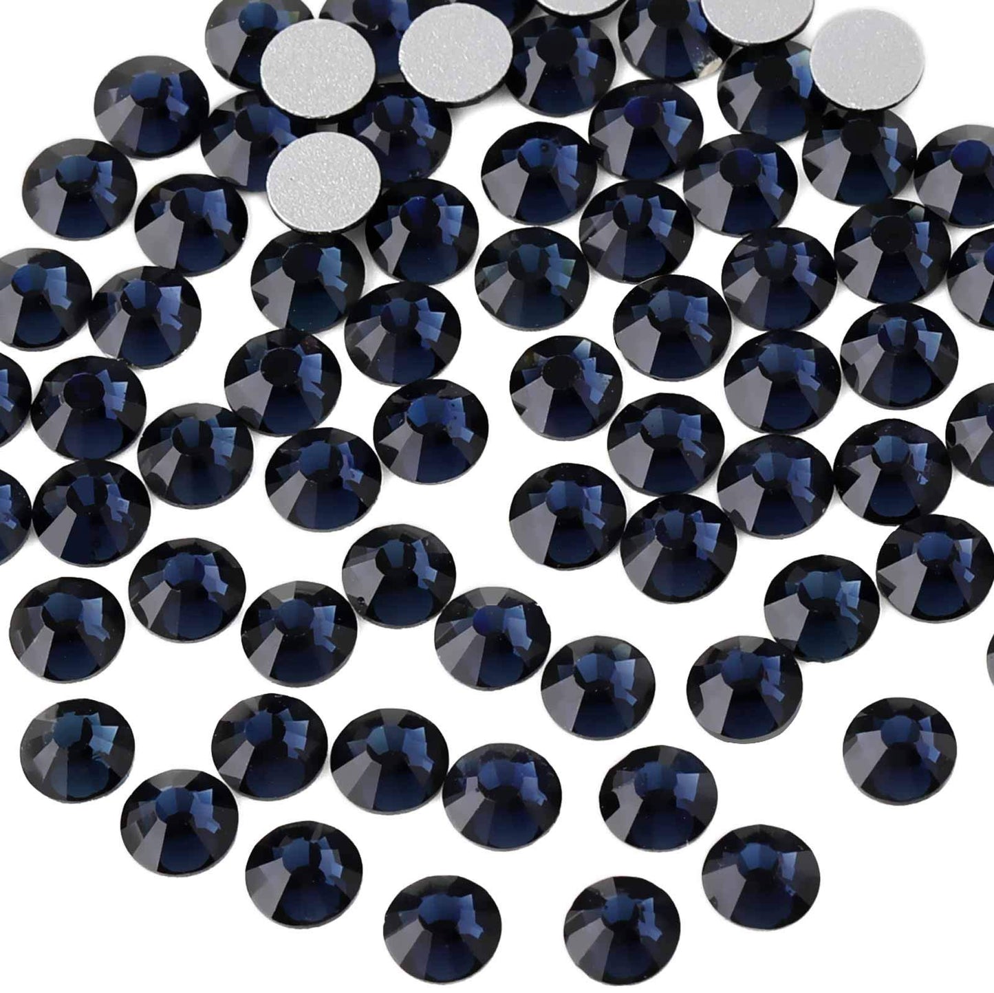 Beadsland 1440 Piece Flat Back Crystal Rhinestones Round Gems, Sapphire(SS10(2.7-2.8mm))