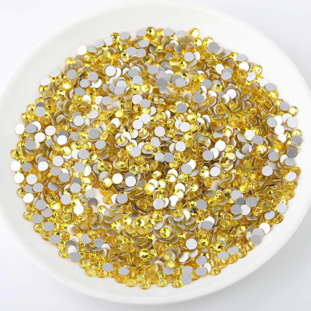 Beadsland 1440 Piece Flat Back Crystal Rhinestones Round Gems, Sapphire(SS10(2.7-2.8mm))