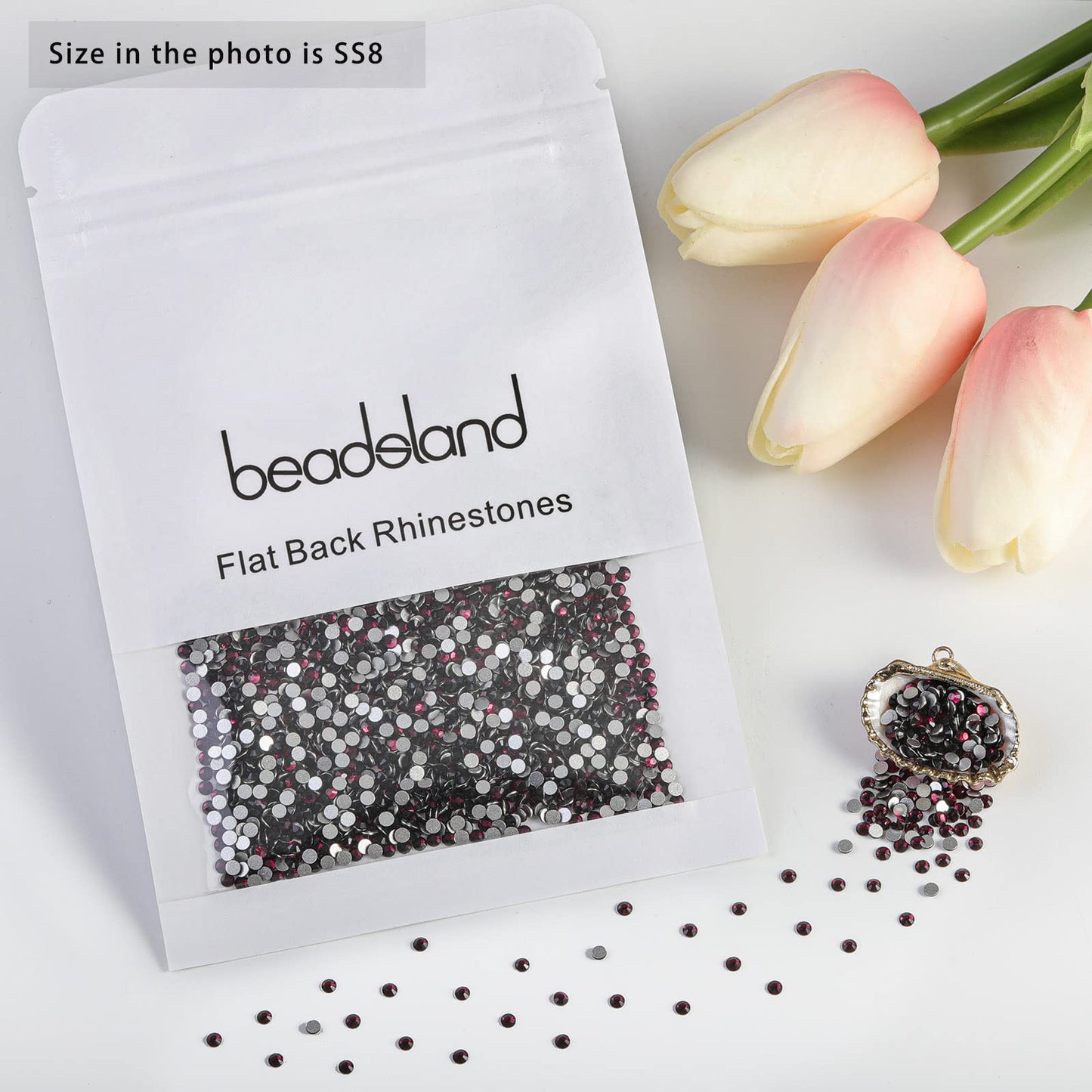 Beadsland 1440 Piece Flat Back Crystal Rhinestones Round Gems, Sapphire(SS10(2.7-2.8mm))