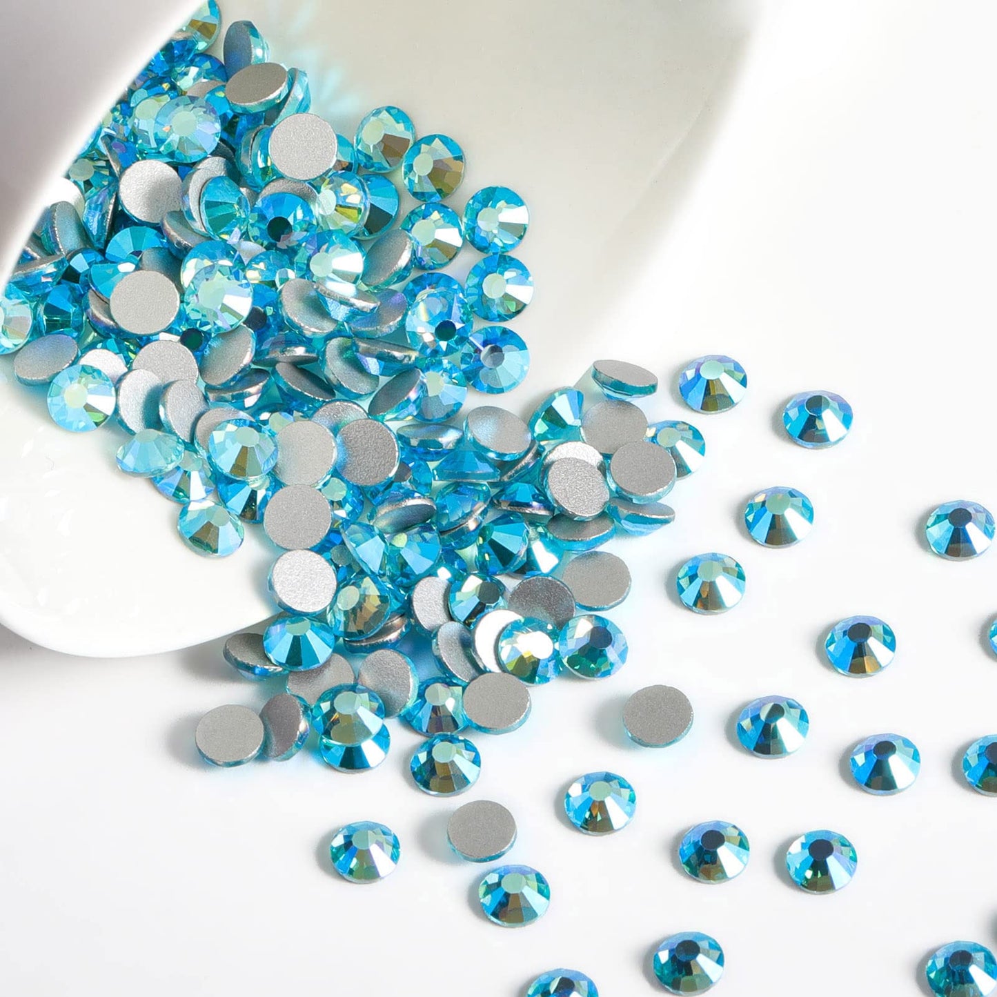 Beadsland 1440 Piece Flat Back Crystal Rhinestones Round Gems, Sapphire(SS10(2.7-2.8mm))
