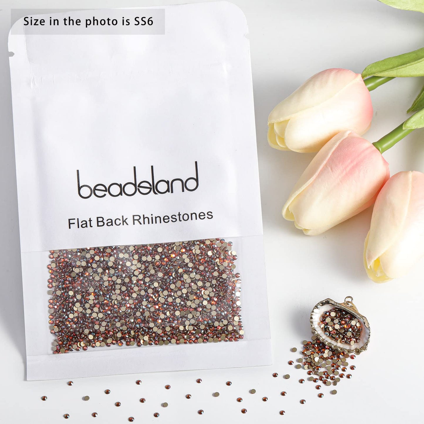 Beadsland 1440 Piece Flat Back Crystal Rhinestones Round Gems, Sapphire(SS10(2.7-2.8mm))