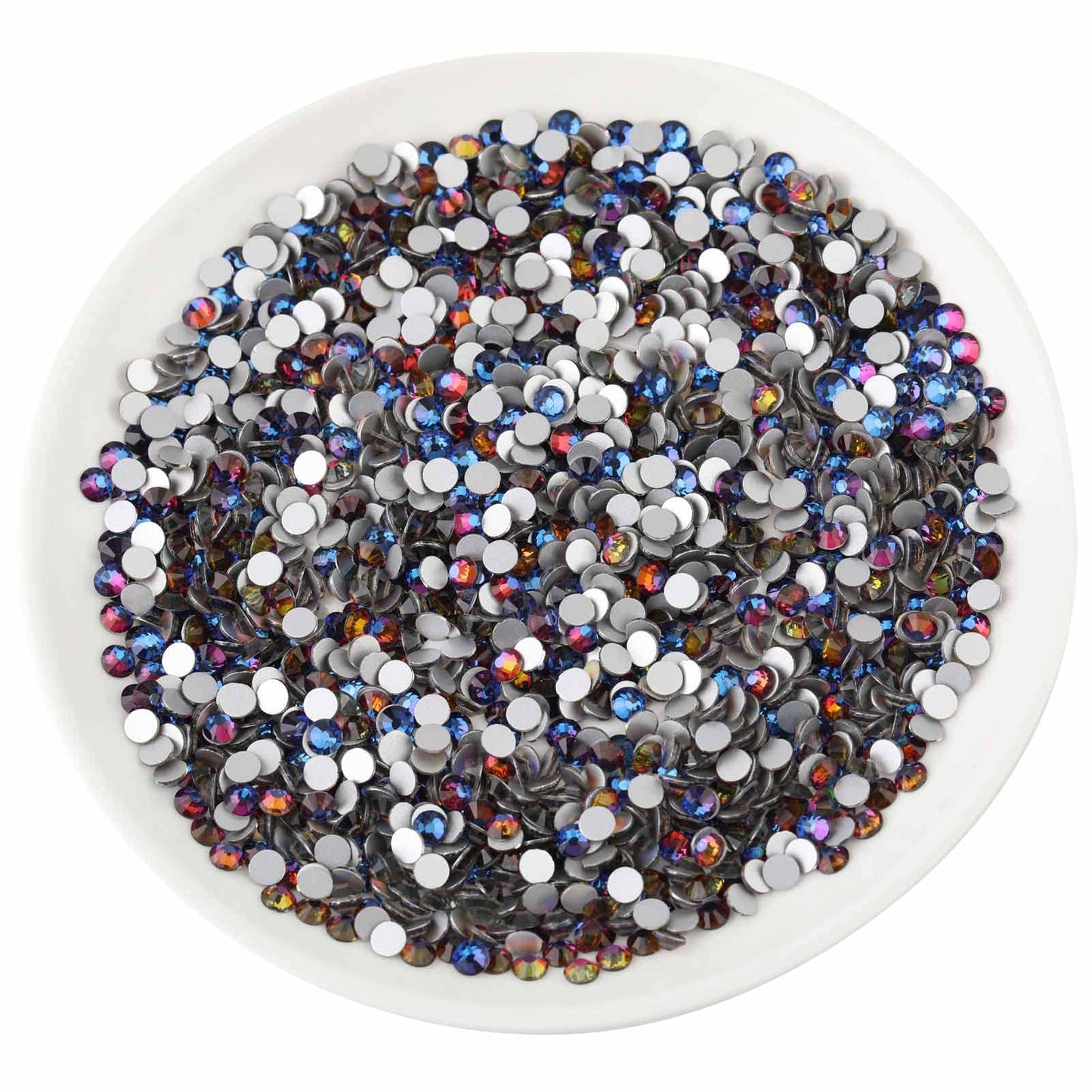 Beadsland 1440 Piece Flat Back Crystal Rhinestones Round Gems, Sapphire(SS10(2.7-2.8mm))