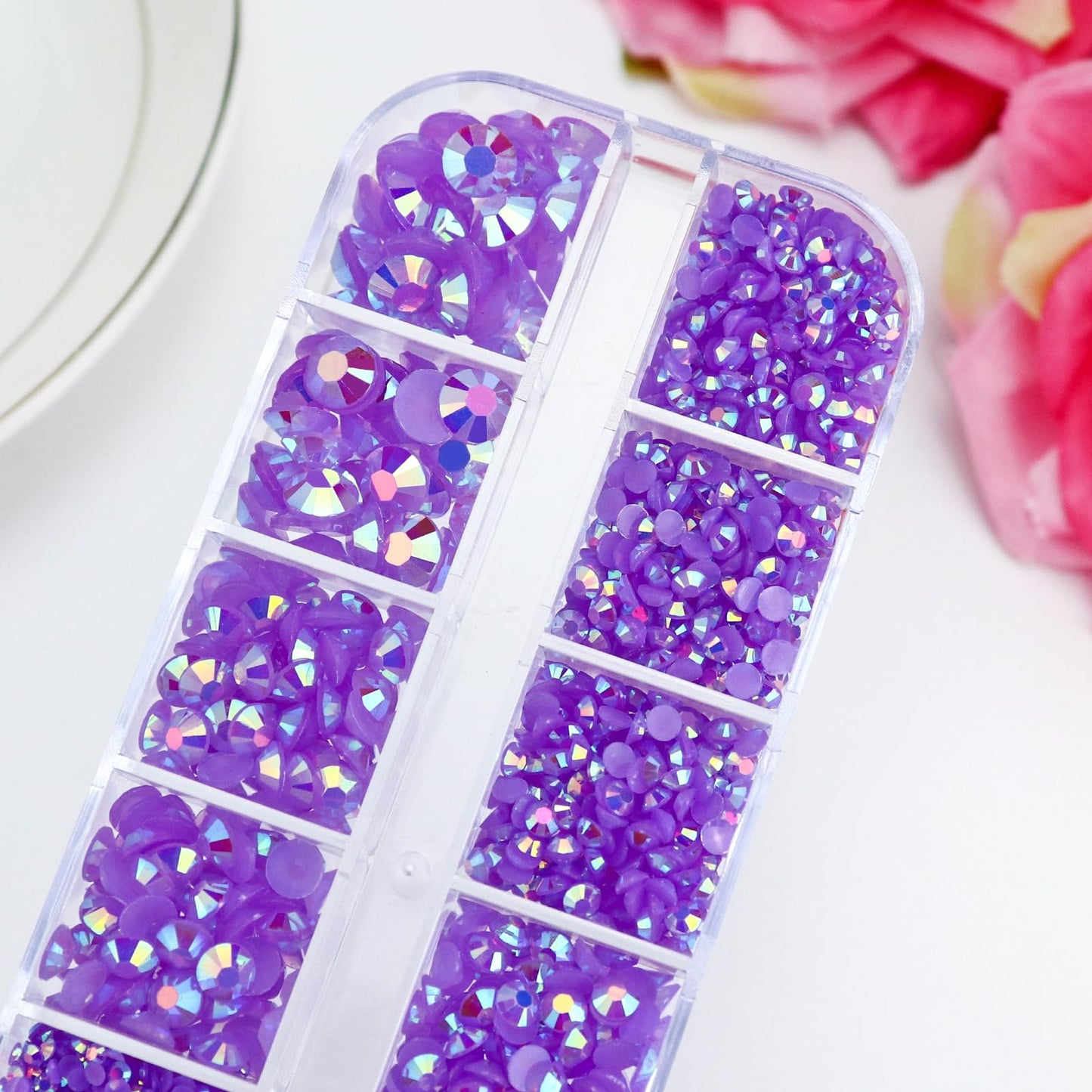 B7000 Clear Glue with 4000PCS Light Blue AB Rhinestones for Crafts Clothing Fabric Shoes, Glue Fix Sky Blue Flatback Gems for Nails Face Jewelry, Mixed 5 Sizes Diamond Gemstones Bejeweled Kit