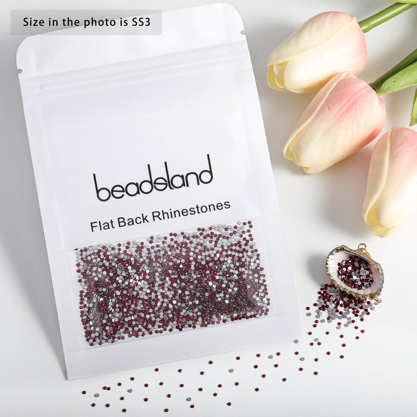 Beadsland 1440 Piece Flat Back Crystal Rhinestones Round Gems, Sapphire(SS10(2.7-2.8mm))