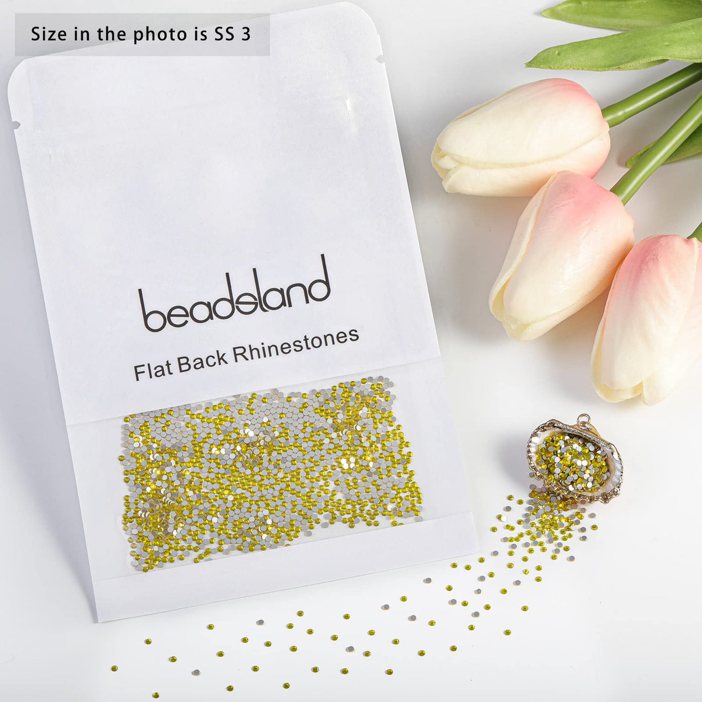 Beadsland 1440 Piece Flat Back Crystal Rhinestones Round Gems, Sapphire(SS10(2.7-2.8mm))