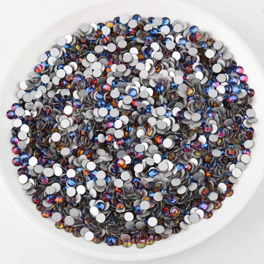 Beadsland 1440 Piece Flat Back Crystal Rhinestones Round Gems, Sapphire(SS10(2.7-2.8mm))