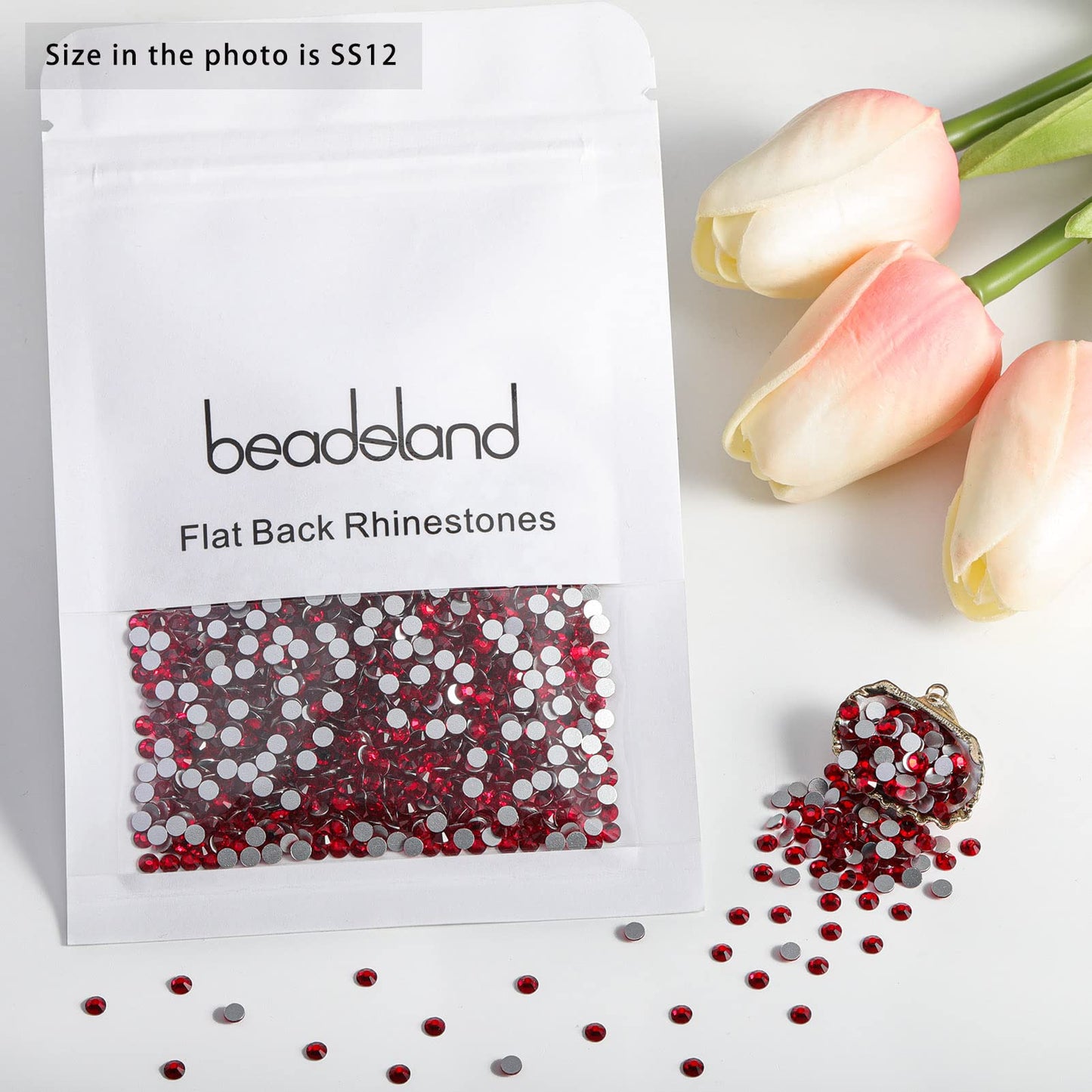 Beadsland 1440 Piece Flat Back Crystal Rhinestones Round Gems, Sapphire(SS10(2.7-2.8mm))
