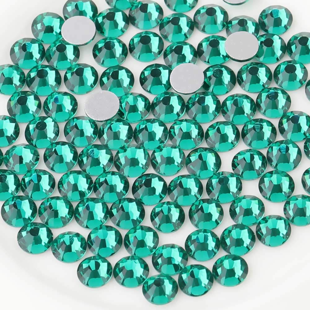 Beadsland 1440 Piece Flat Back Crystal Rhinestones Round Gems, Sapphire(SS10(2.7-2.8mm))