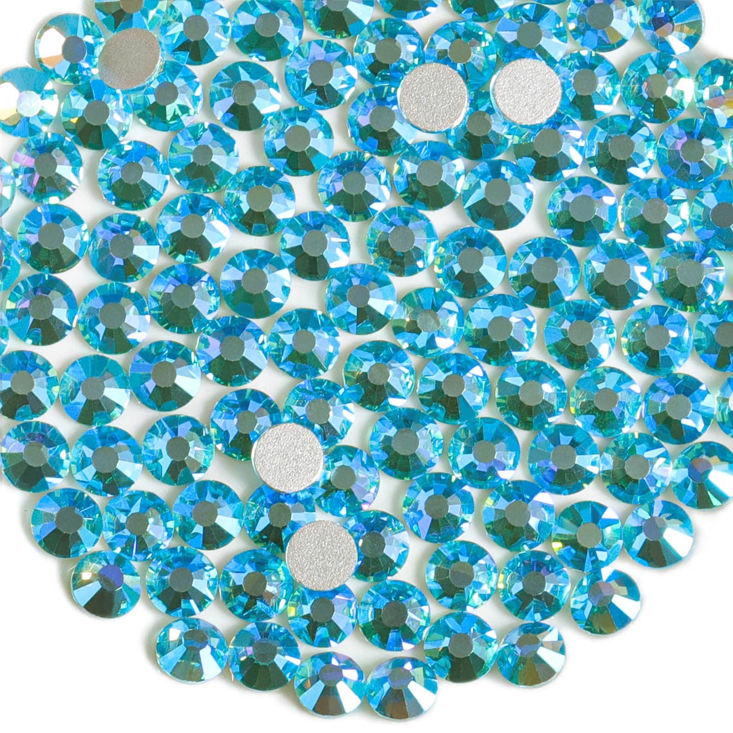 Beadsland 1440 Piece Flat Back Crystal Rhinestones Round Gems, Sapphire(SS10(2.7-2.8mm))