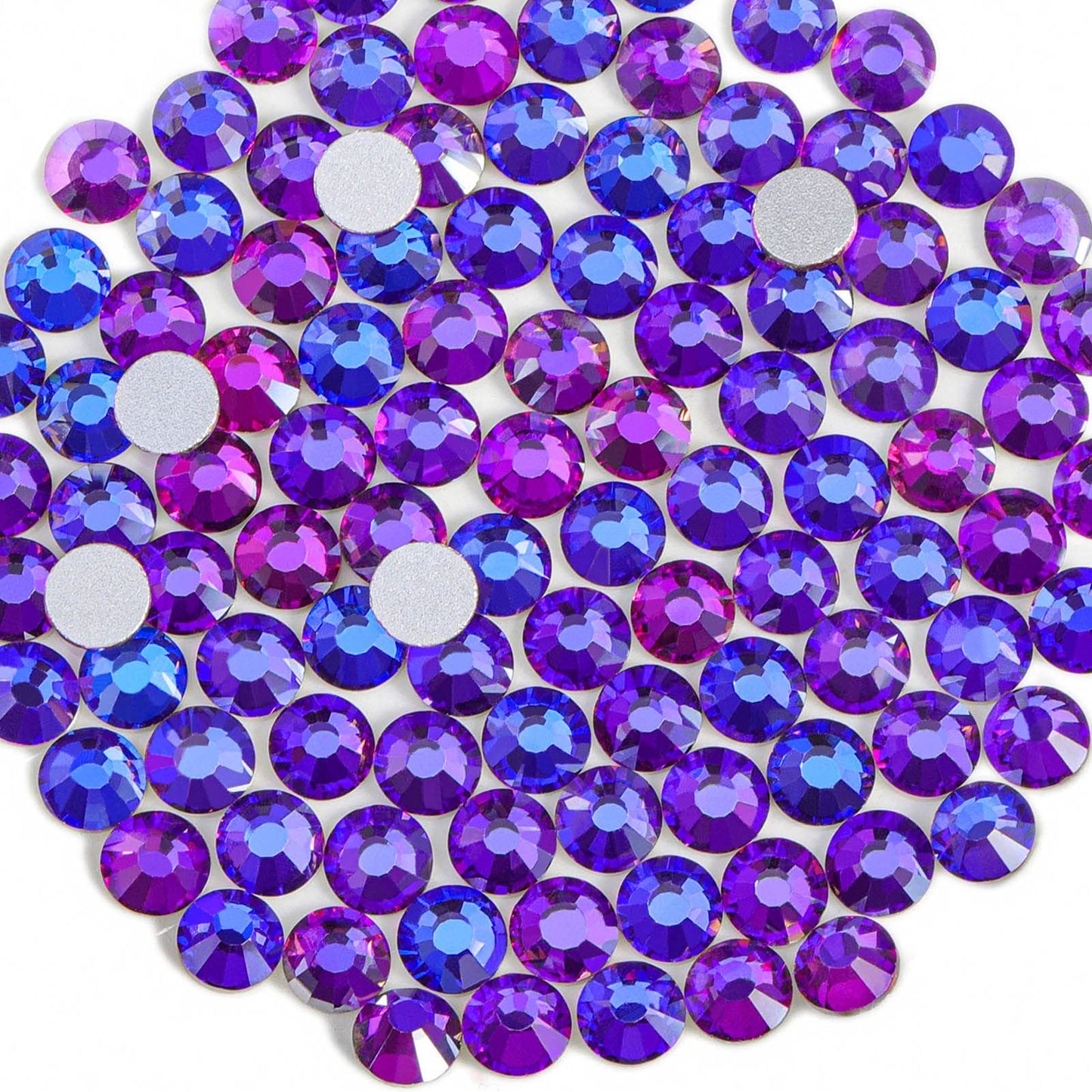 Beadsland 1440 Piece Flat Back Crystal Rhinestones Round Gems, Sapphire(SS10(2.7-2.8mm))