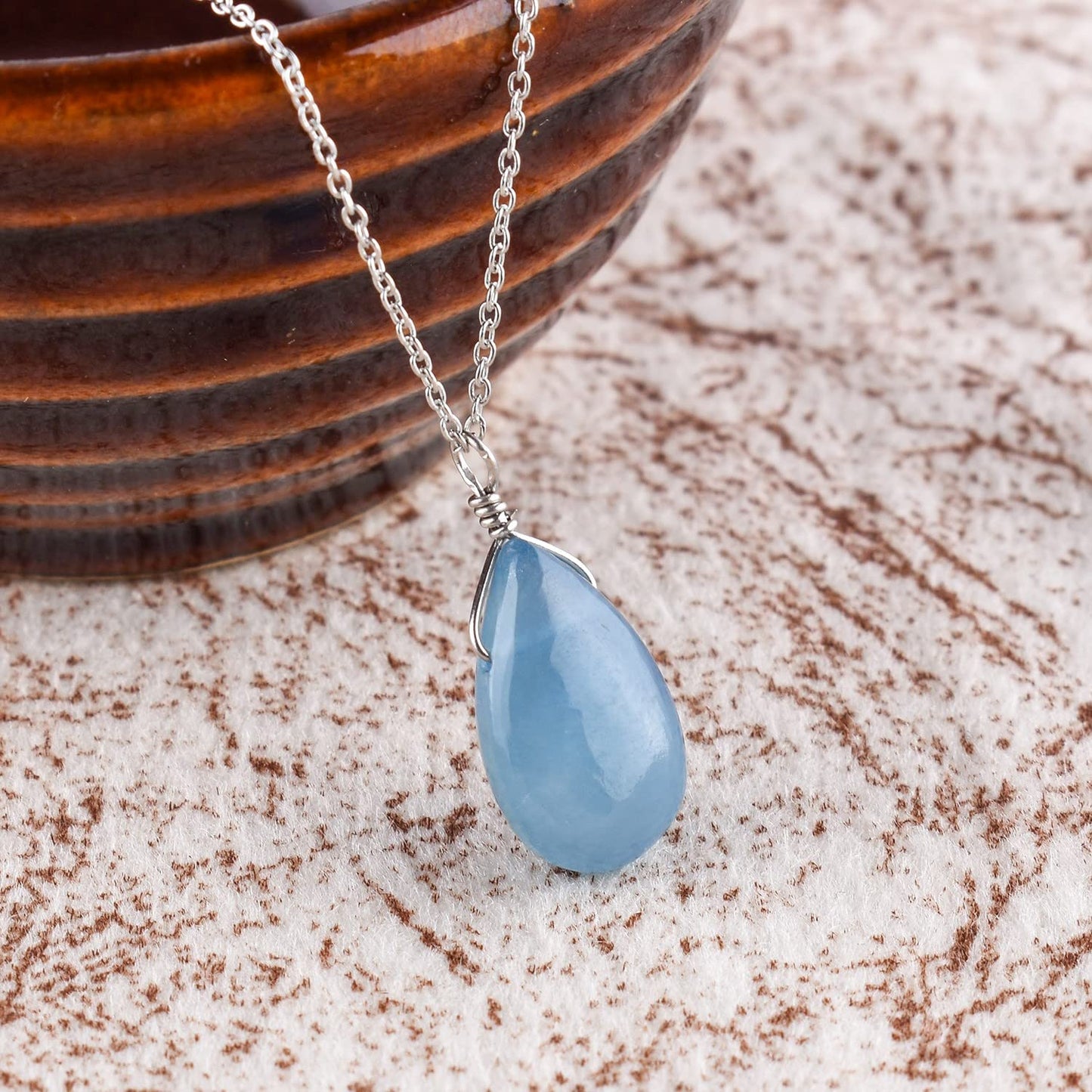 Luxurious Natural Blue Sapphire Gemstone Necklace - Chakra Healing Crystals, 925 Sterling Silver Handmade Statement Jewelry, Valentine Gift for Women, 18 inch by Odrillion Gems