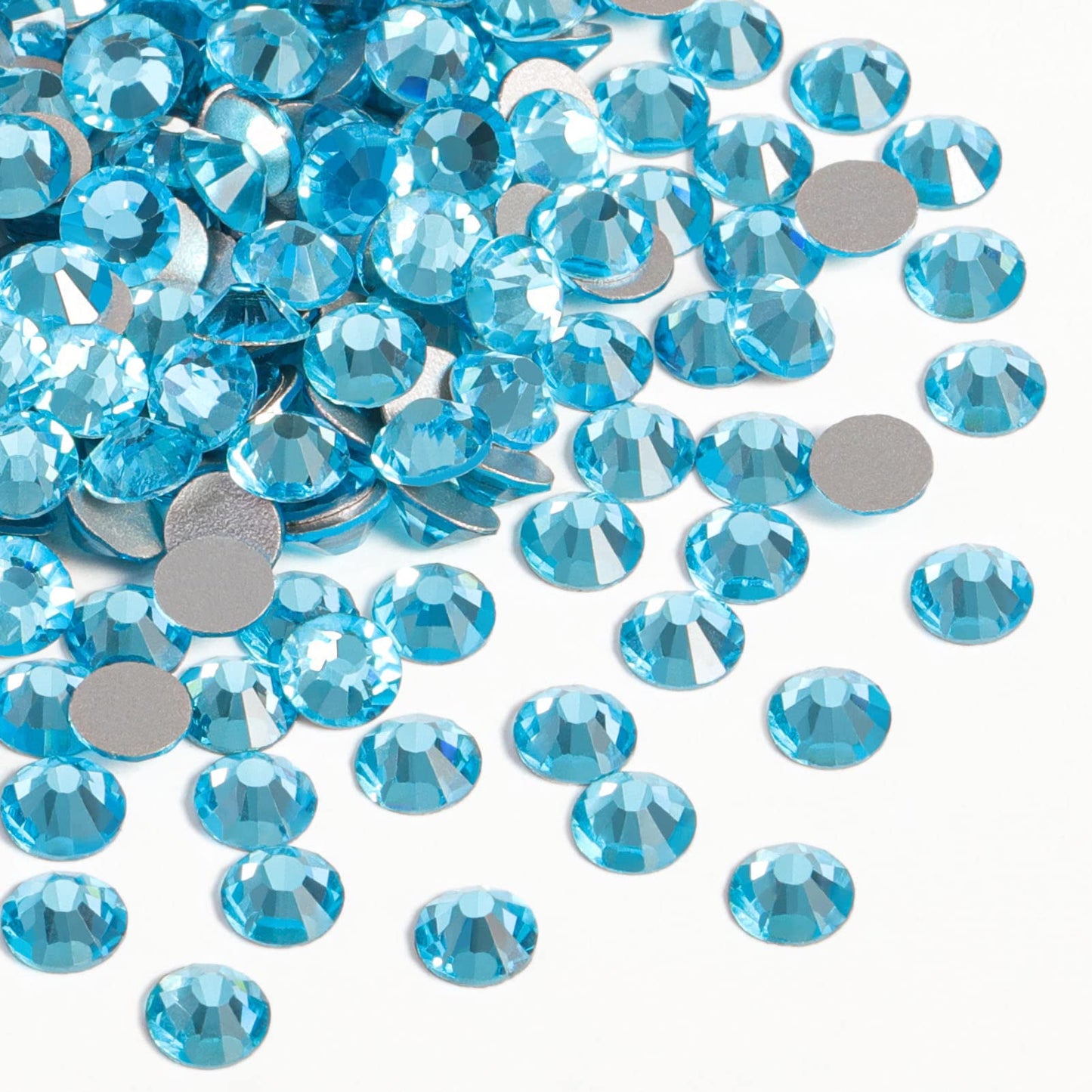 Beadsland 1440 Piece Flat Back Crystal Rhinestones Round Gems, Sapphire(SS10(2.7-2.8mm))