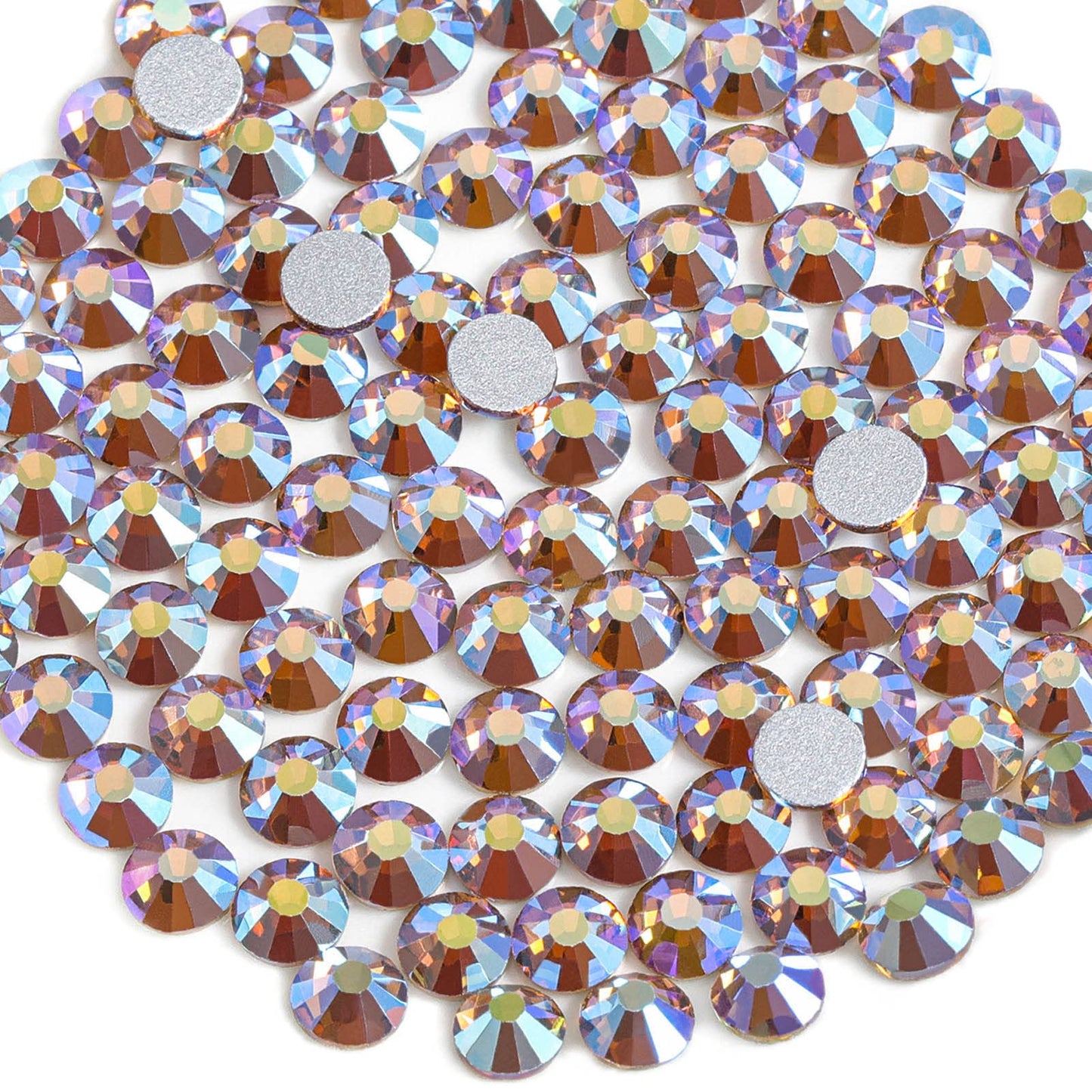 Beadsland 1440 Piece Flat Back Crystal Rhinestones Round Gems, Sapphire(SS10(2.7-2.8mm))