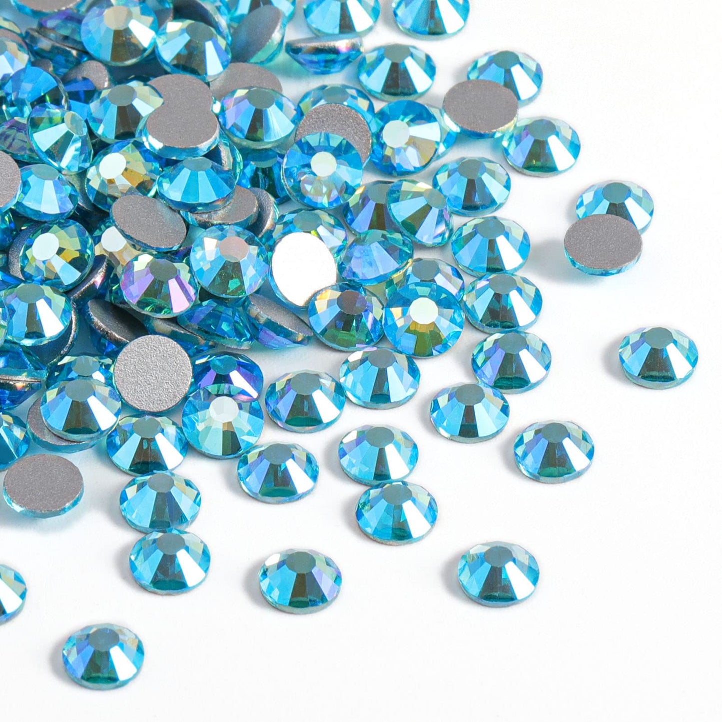 Beadsland 1440 Piece Flat Back Crystal Rhinestones Round Gems, Sapphire(SS10(2.7-2.8mm))