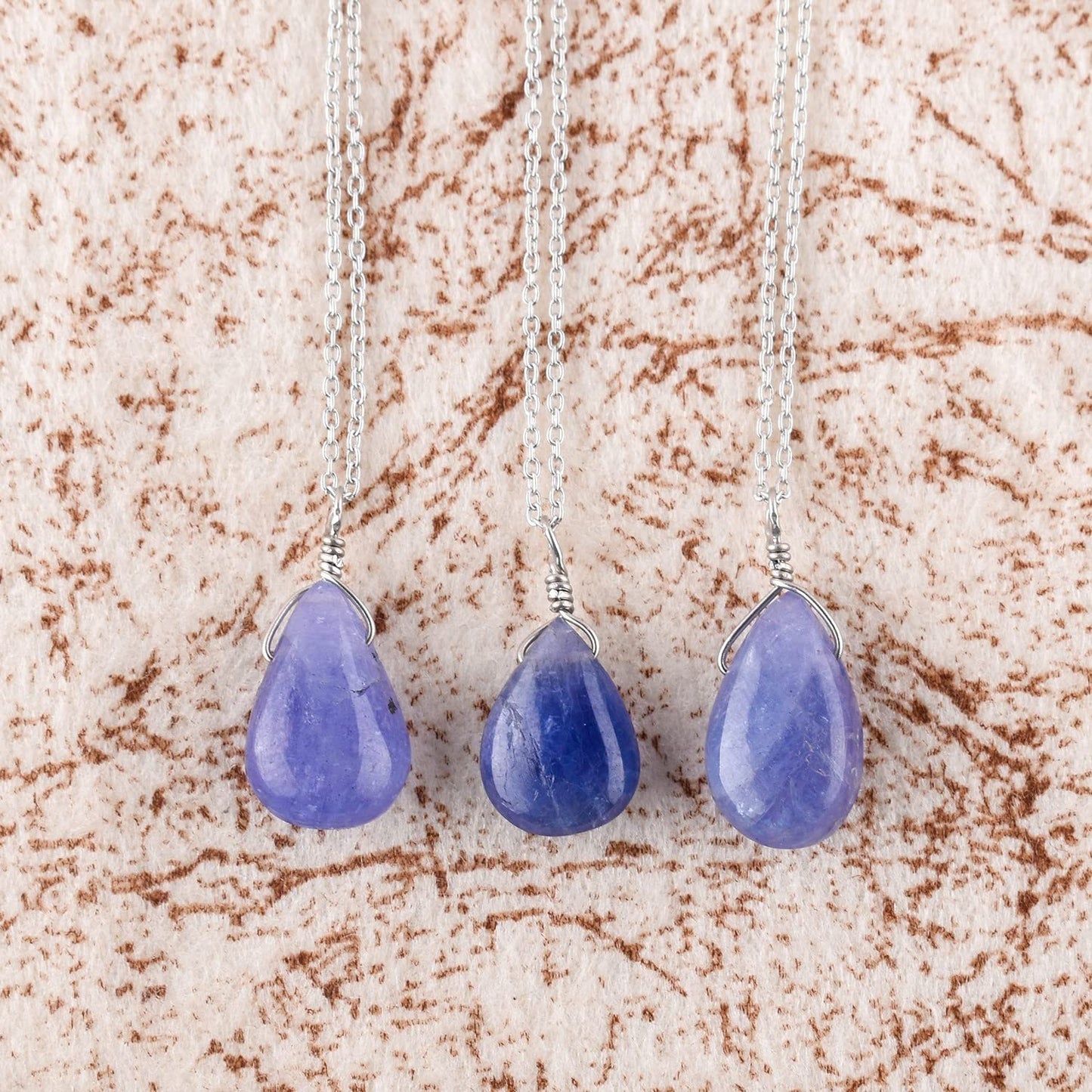 Luxurious Natural Blue Sapphire Gemstone Necklace - Chakra Healing Crystals, 925 Sterling Silver Handmade Statement Jewelry, Valentine Gift for Women, 18 inch by Odrillion Gems