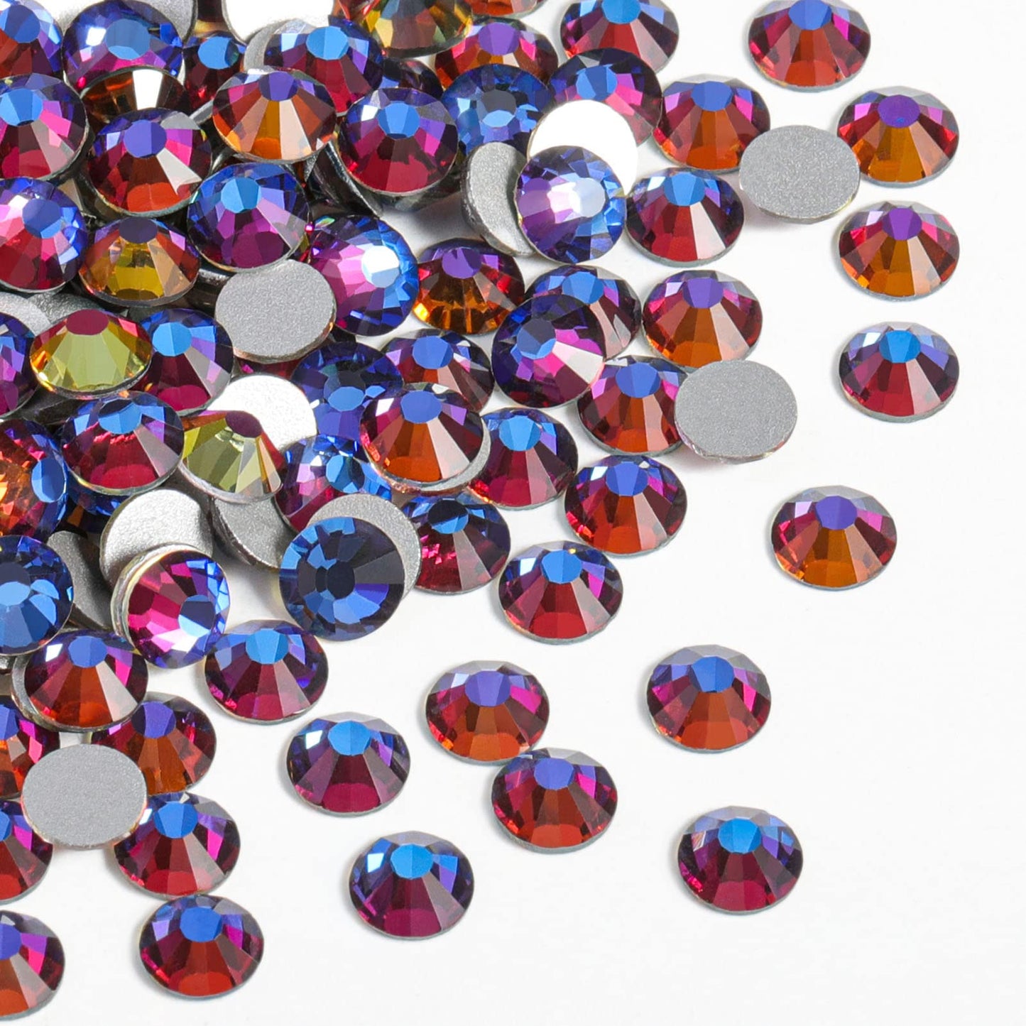 Beadsland 1440 Piece Flat Back Crystal Rhinestones Round Gems, Sapphire(SS10(2.7-2.8mm))