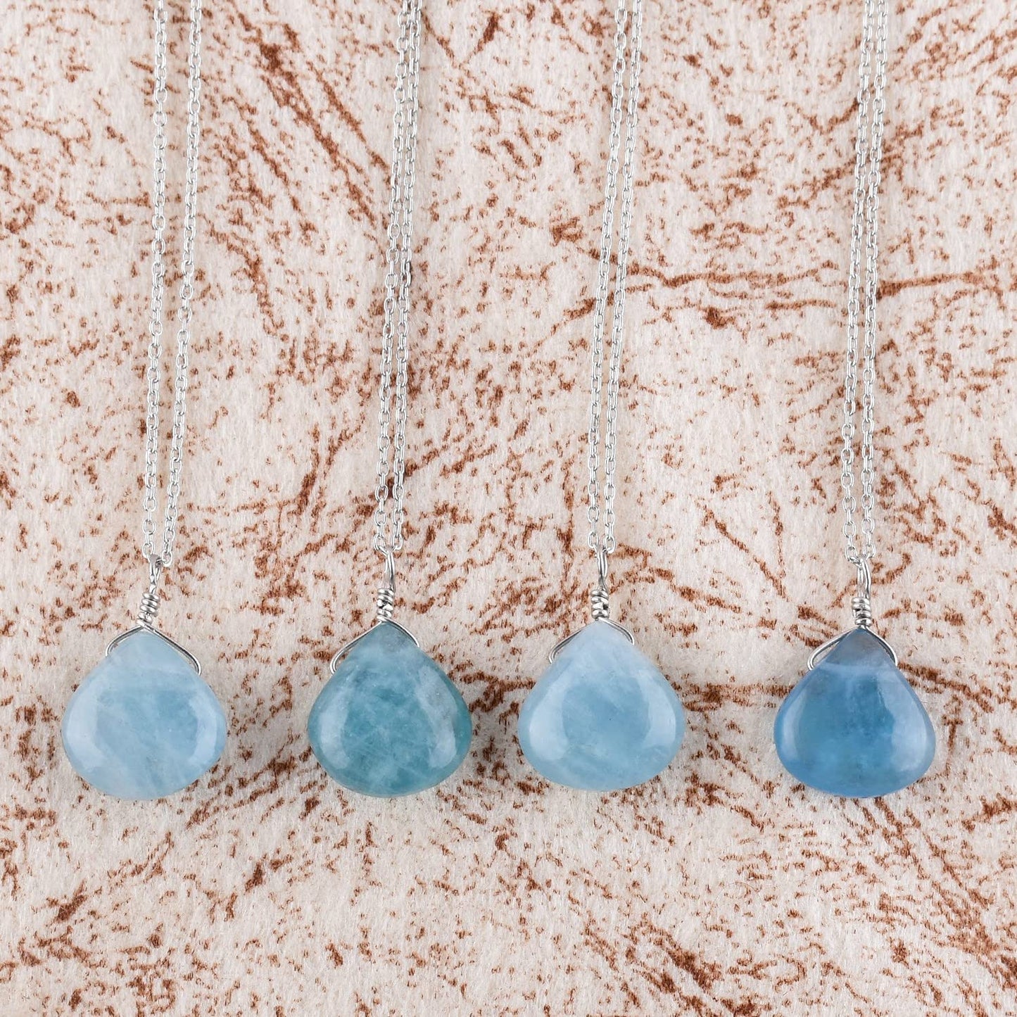Luxurious Natural Blue Sapphire Gemstone Necklace - Chakra Healing Crystals, 925 Sterling Silver Handmade Statement Jewelry, Valentine Gift for Women, 18 inch by Odrillion Gems