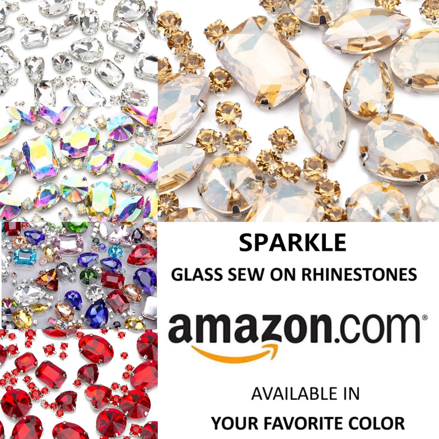 Choupee 130PCS Sew on Glass Rhinestone Blue,Sew On Rhinestone Metal Back Prong Setting Sewing Claw Rhinestone Mixed Shapes Sew On Glass Gems for Jewelry, Clothes, Costume, Shoes,Dress, Garments