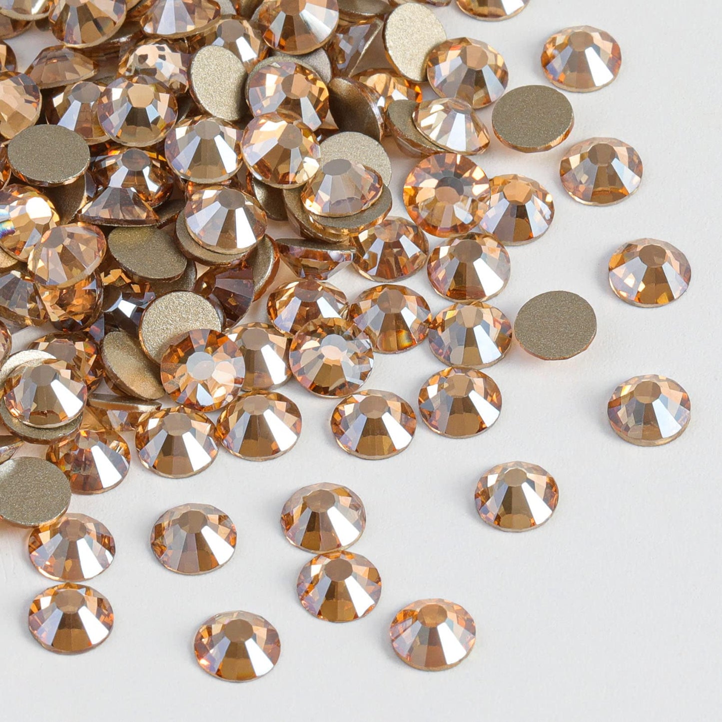 Beadsland 1440 Piece Flat Back Crystal Rhinestones Round Gems, Sapphire(SS10(2.7-2.8mm))