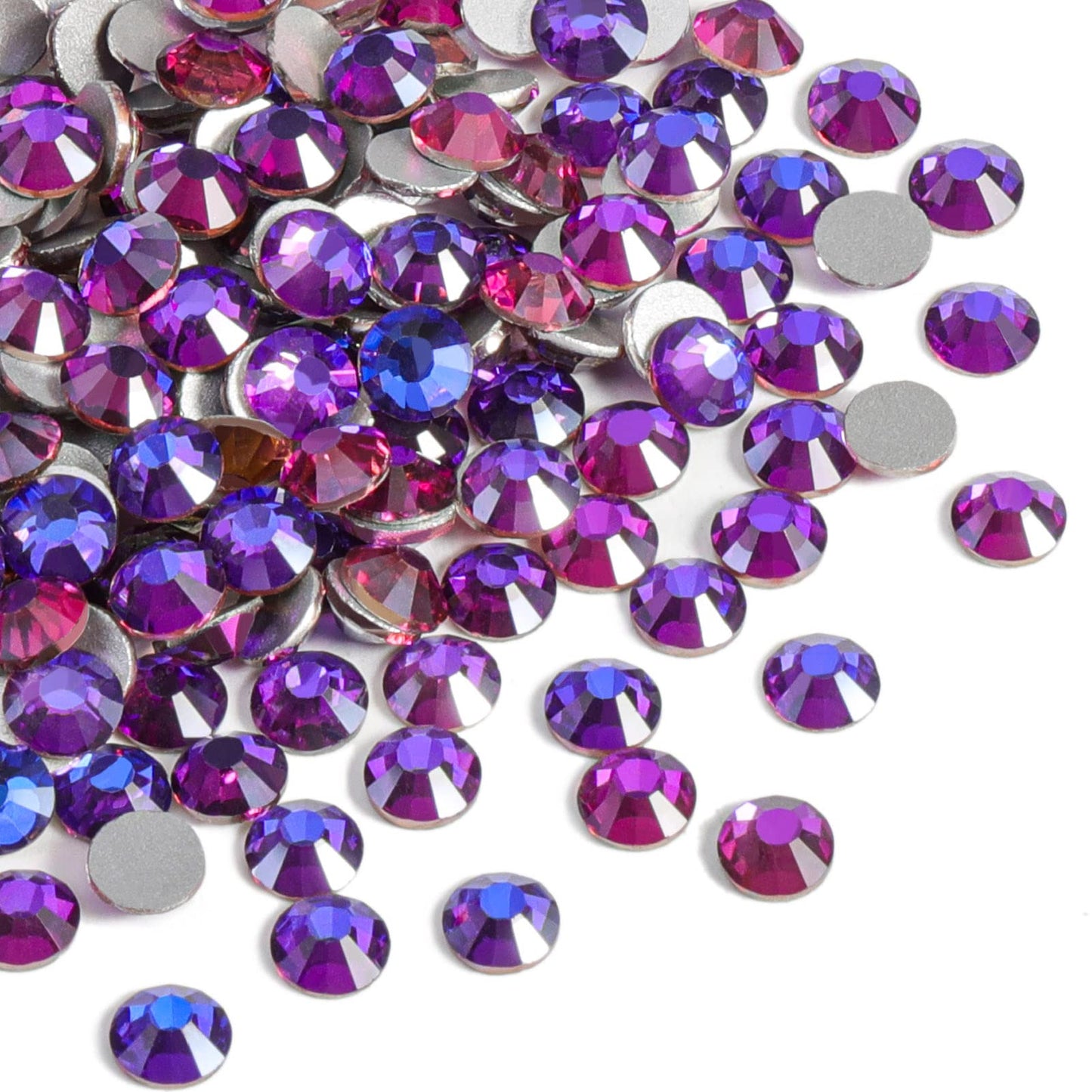 Beadsland 1440 Piece Flat Back Crystal Rhinestones Round Gems, Sapphire(SS10(2.7-2.8mm))