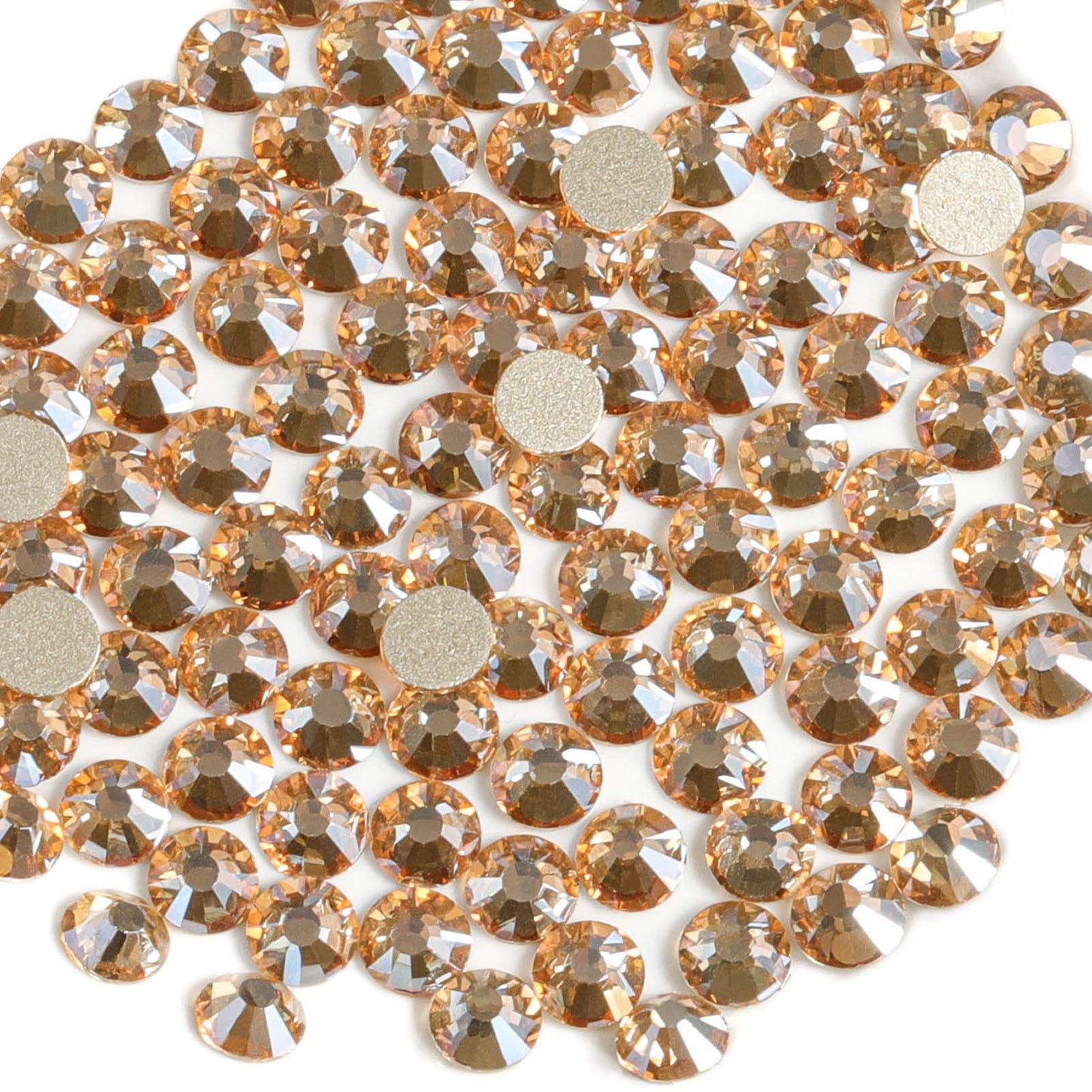 Beadsland 1440 Piece Flat Back Crystal Rhinestones Round Gems, Sapphire(SS10(2.7-2.8mm))