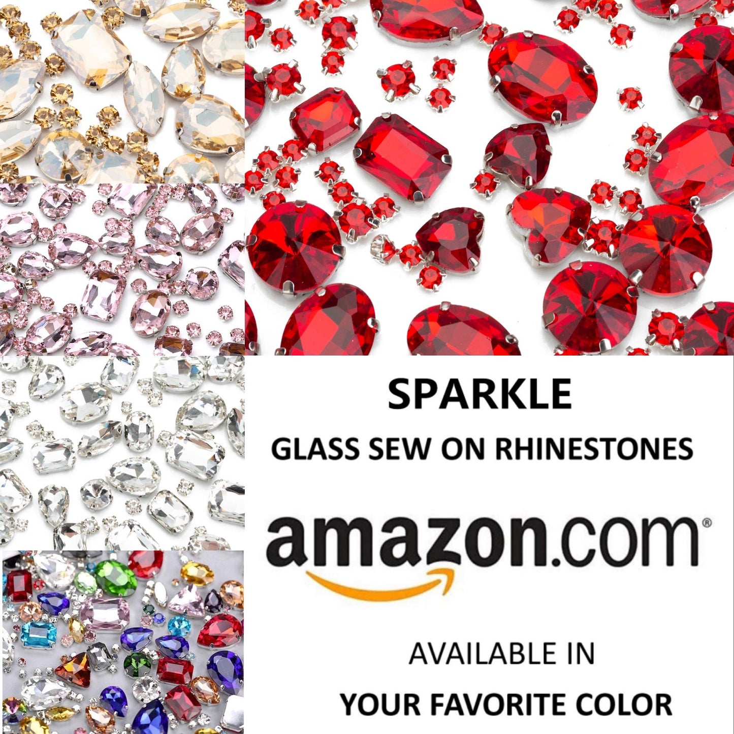 Choupee 130PCS Sew on Glass Rhinestone Blue,Sew On Rhinestone Metal Back Prong Setting Sewing Claw Rhinestone Mixed Shapes Sew On Glass Gems for Jewelry, Clothes, Costume, Shoes,Dress, Garments