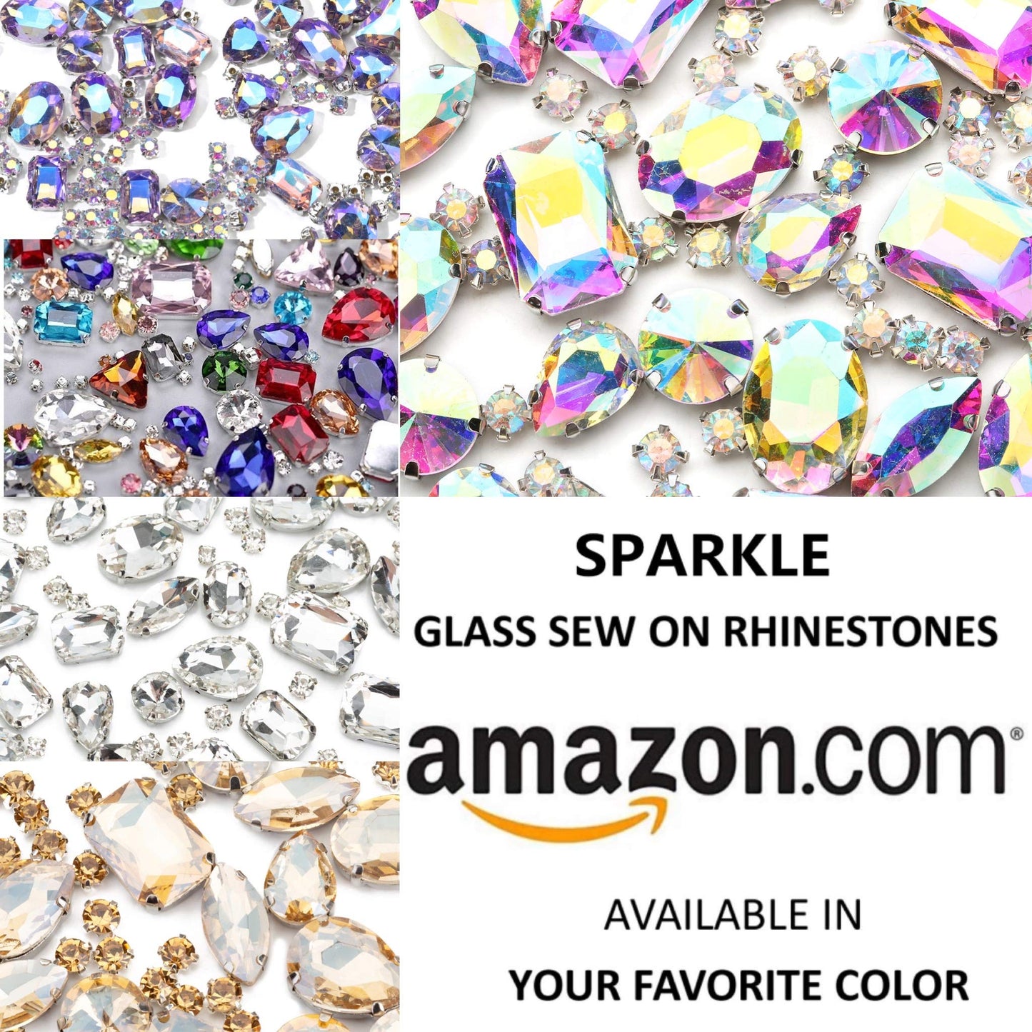 Choupee 130PCS Sew on Glass Rhinestone Blue,Sew On Rhinestone Metal Back Prong Setting Sewing Claw Rhinestone Mixed Shapes Sew On Glass Gems for Jewelry, Clothes, Costume, Shoes,Dress, Garments