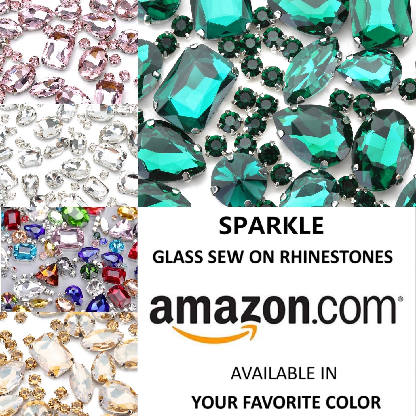 Choupee 130PCS Sew on Glass Rhinestone Blue,Sew On Rhinestone Metal Back Prong Setting Sewing Claw Rhinestone Mixed Shapes Sew On Glass Gems for Jewelry, Clothes, Costume, Shoes,Dress, Garments
