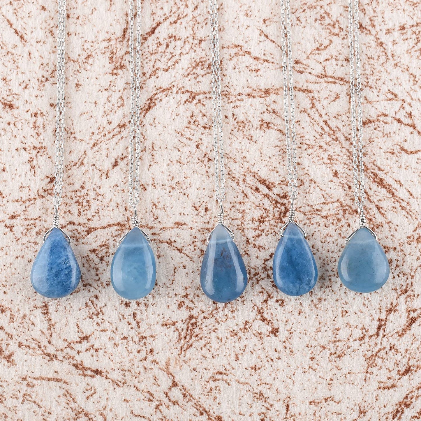 Luxurious Natural Blue Sapphire Gemstone Necklace - Chakra Healing Crystals, 925 Sterling Silver Handmade Statement Jewelry, Valentine Gift for Women, 18 inch by Odrillion Gems
