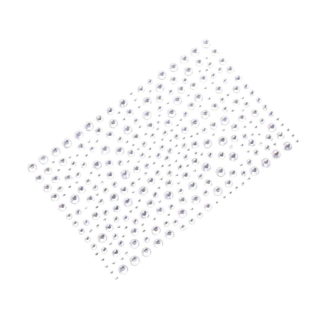 DECORA 325pcs Blue Rhinestone Stickers Self-Adhesive Gemstone Embellishment Stickers for Nail Art Makeup Scrapbooking and Crafts