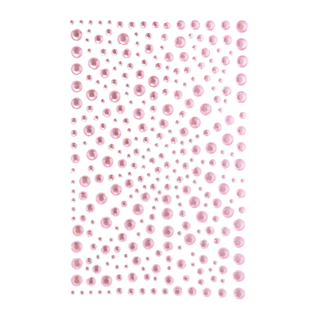 DECORA 325pcs Blue Rhinestone Stickers Self-Adhesive Gemstone Embellishment Stickers for Nail Art Makeup Scrapbooking and Crafts