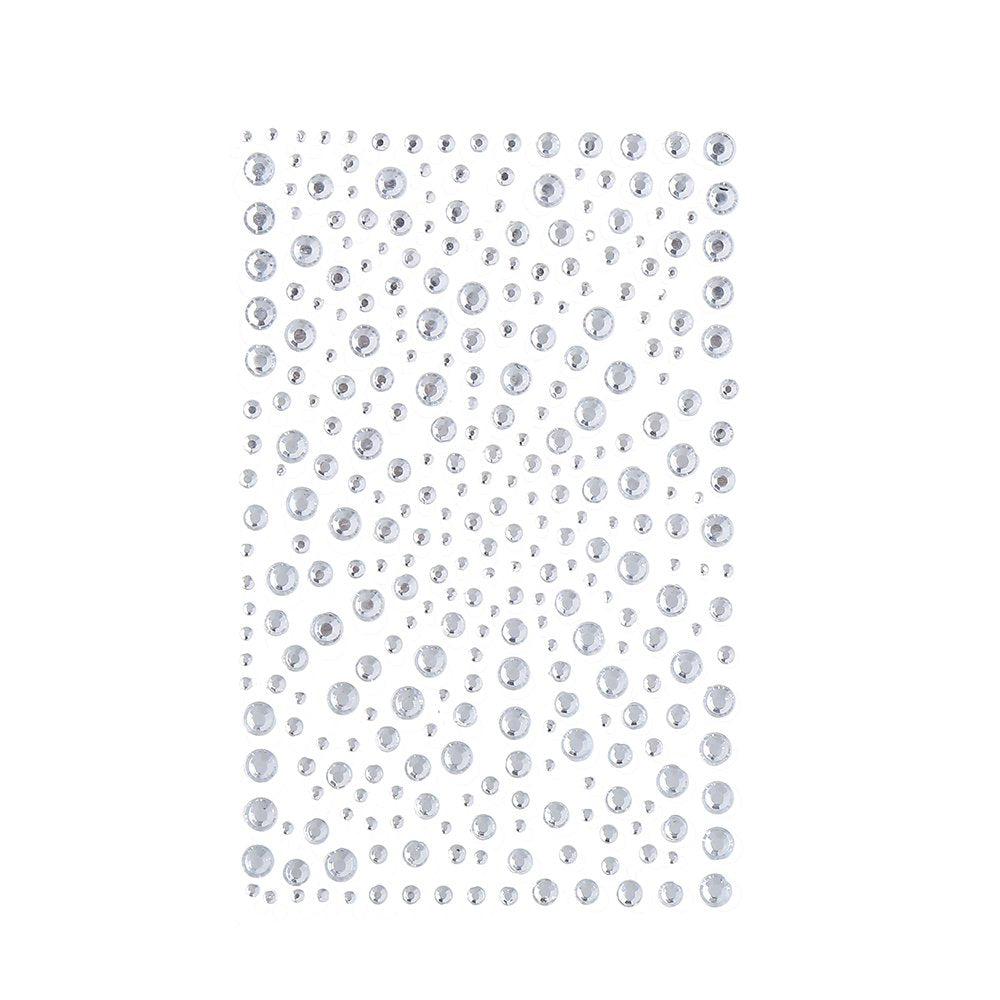 DECORA 325pcs Blue Rhinestone Stickers Self-Adhesive Gemstone Embellishment Stickers for Nail Art Makeup Scrapbooking and Crafts