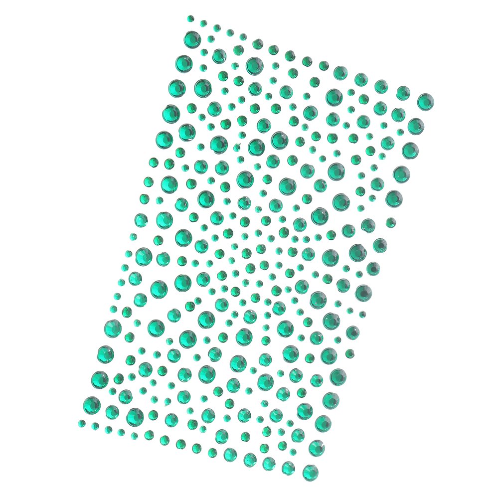 DECORA 325pcs Blue Rhinestone Stickers Self-Adhesive Gemstone Embellishment Stickers for Nail Art Makeup Scrapbooking and Crafts