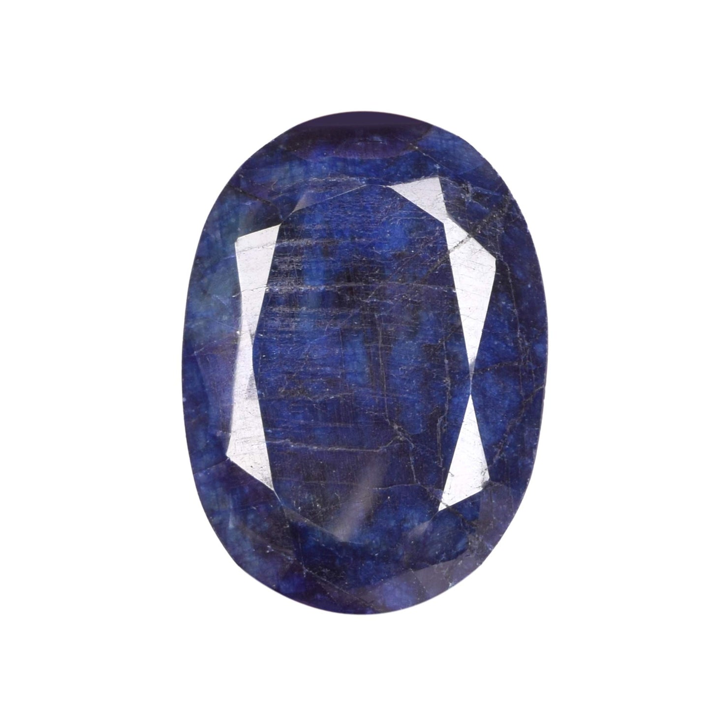 GEMHUB Attractive Blue Sapphire 99.50 Ct Egl Certified Loose Gemstone Oval Cut Blue Sapphire Stone for Jewelry Making EV-667