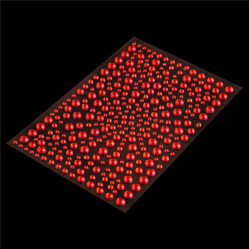 DECORA 325pcs Blue Rhinestone Stickers Self-Adhesive Gemstone Embellishment Stickers for Nail Art Makeup Scrapbooking and Crafts
